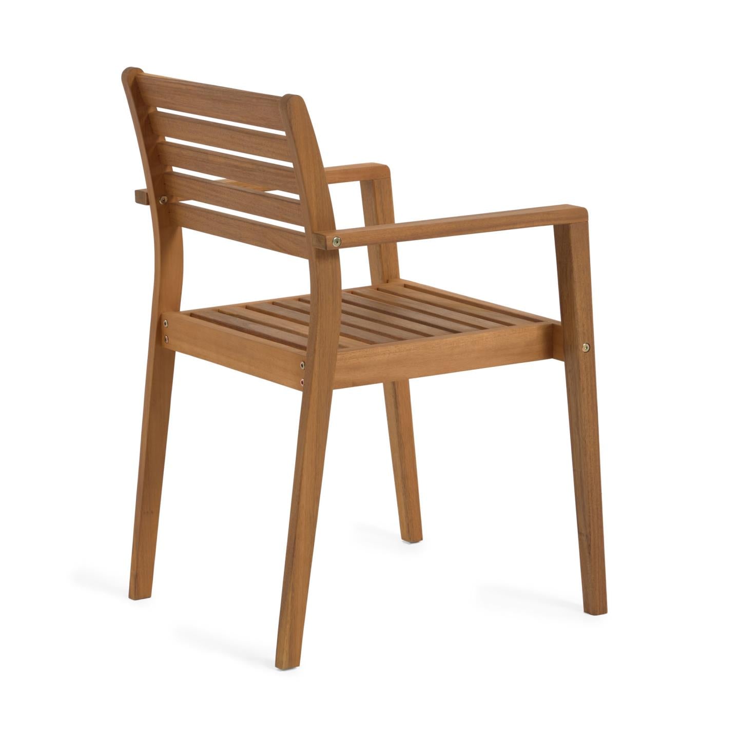 Hanzel stackable solid acacia wood garden chair FSC 100% - Product Image
