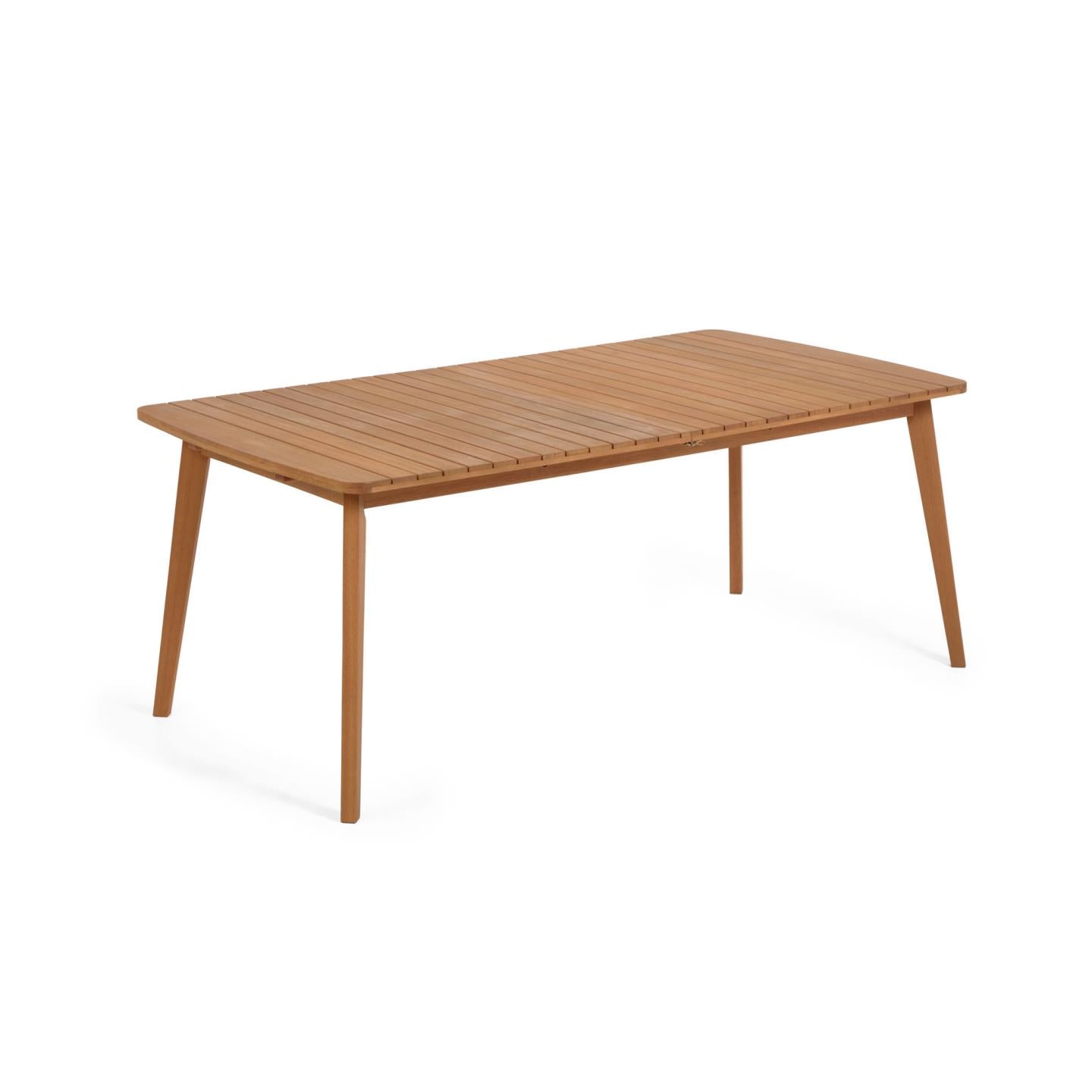 Hanzel extendable garden table in solid eucalyptus, 183 (240) x 100 cm FSC 100% - Product Image