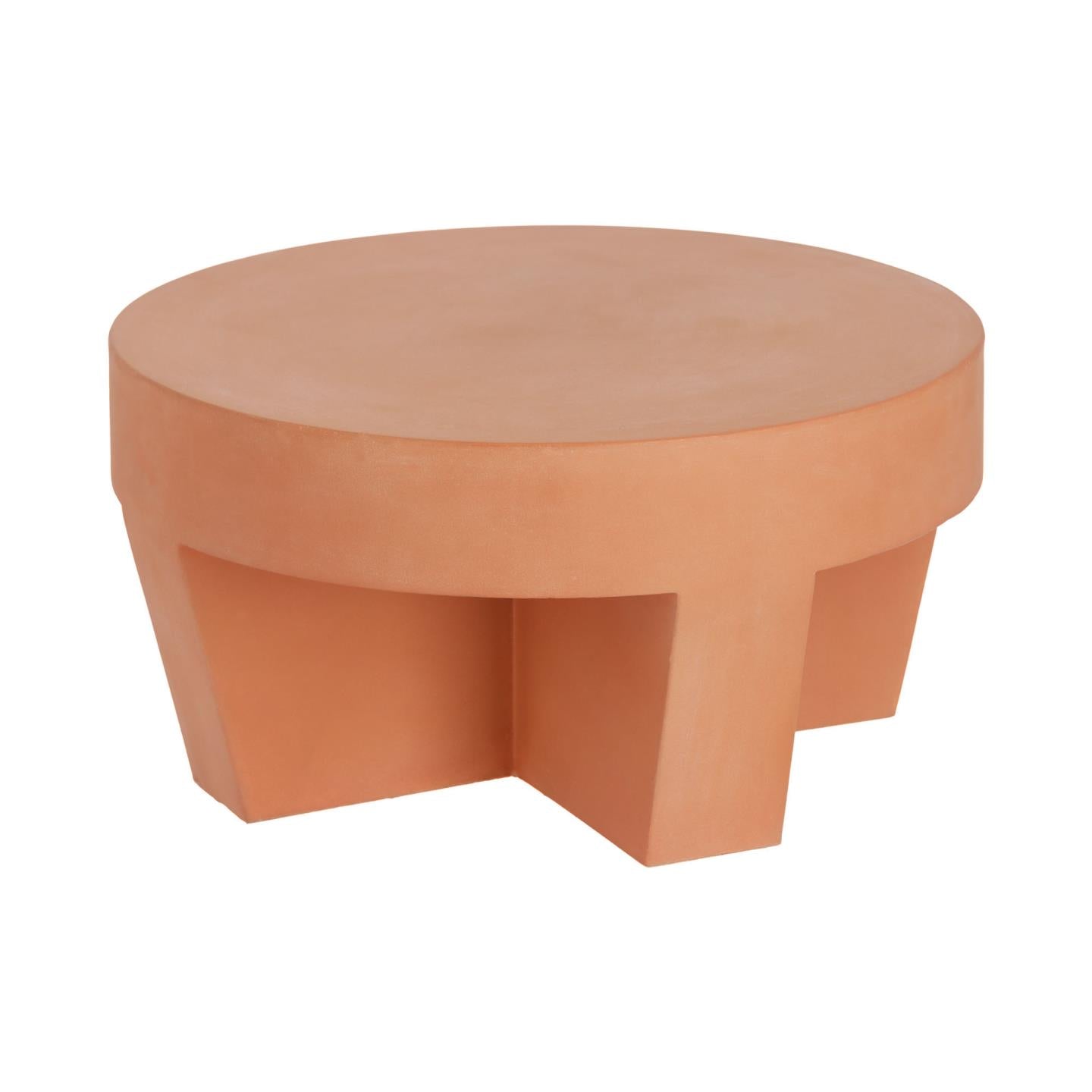 Vilena round outdoor terracotta coffee table, Ø 60 cm - Product Image
