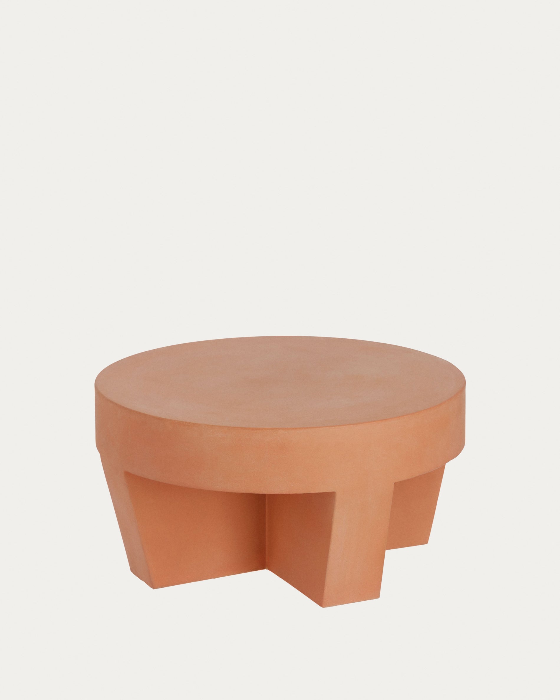 Vilena round outdoor terracotta coffee table, Ø 60 cm - Product View