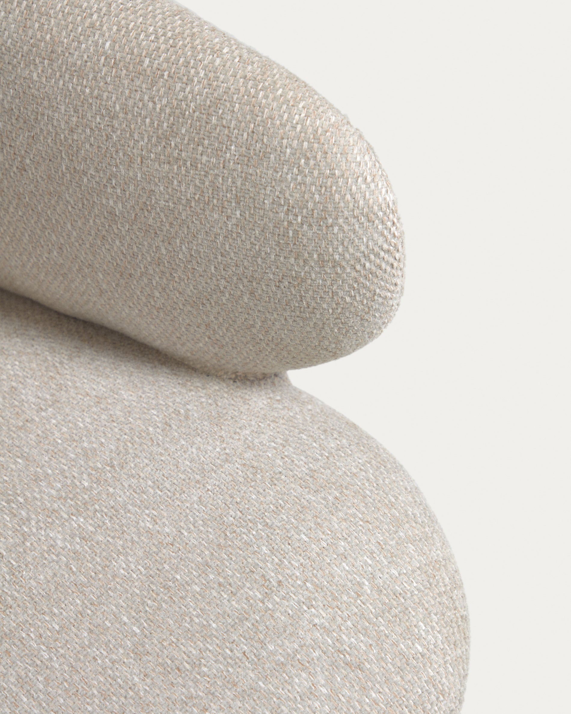 Einara light grey office chair and legs made of steel in matt white - Detail