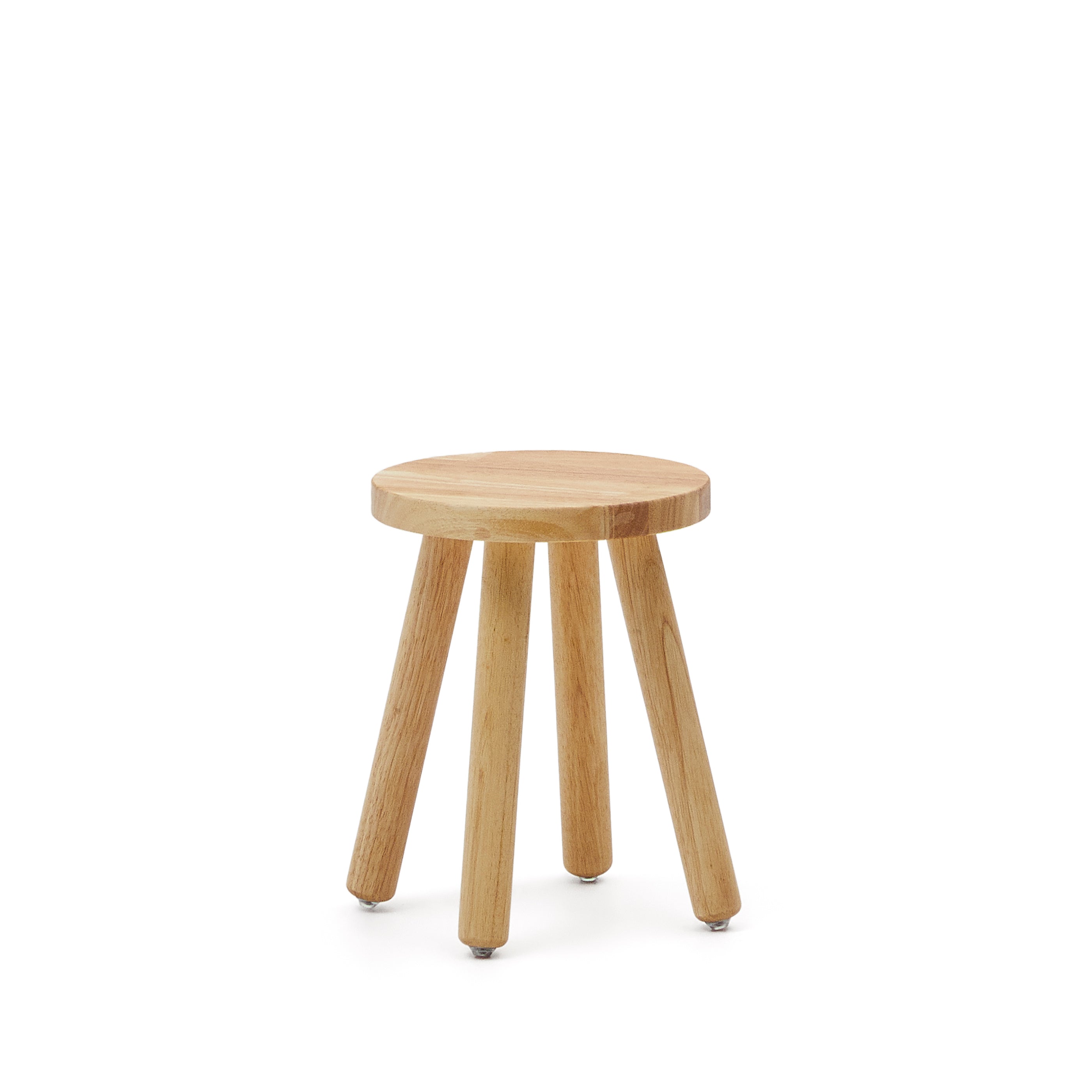 Dilcia kids stool in solid rubber wood 31 cm high - Product Image