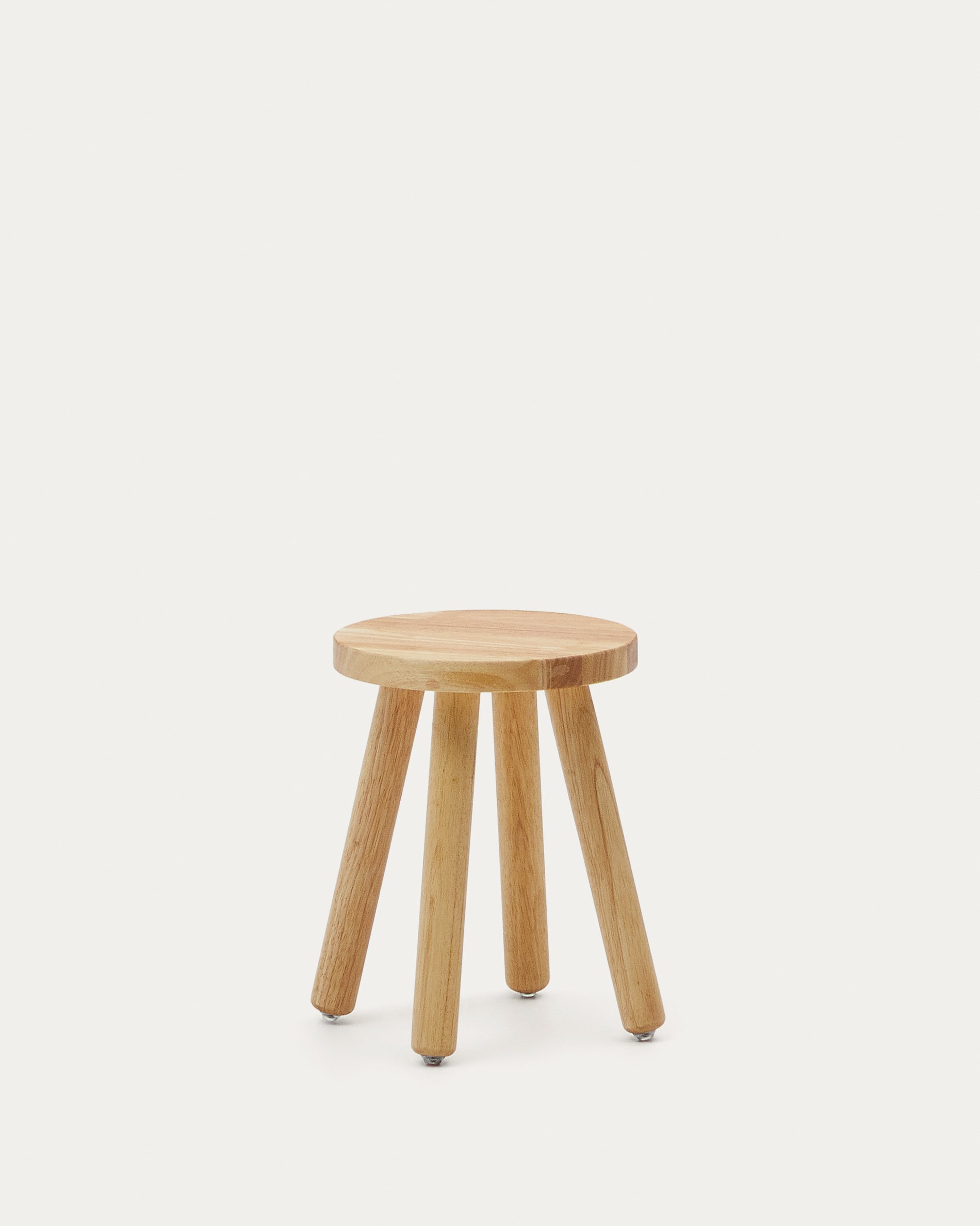 Dilcia kids stool in solid rubber wood 31 cm high - Product View