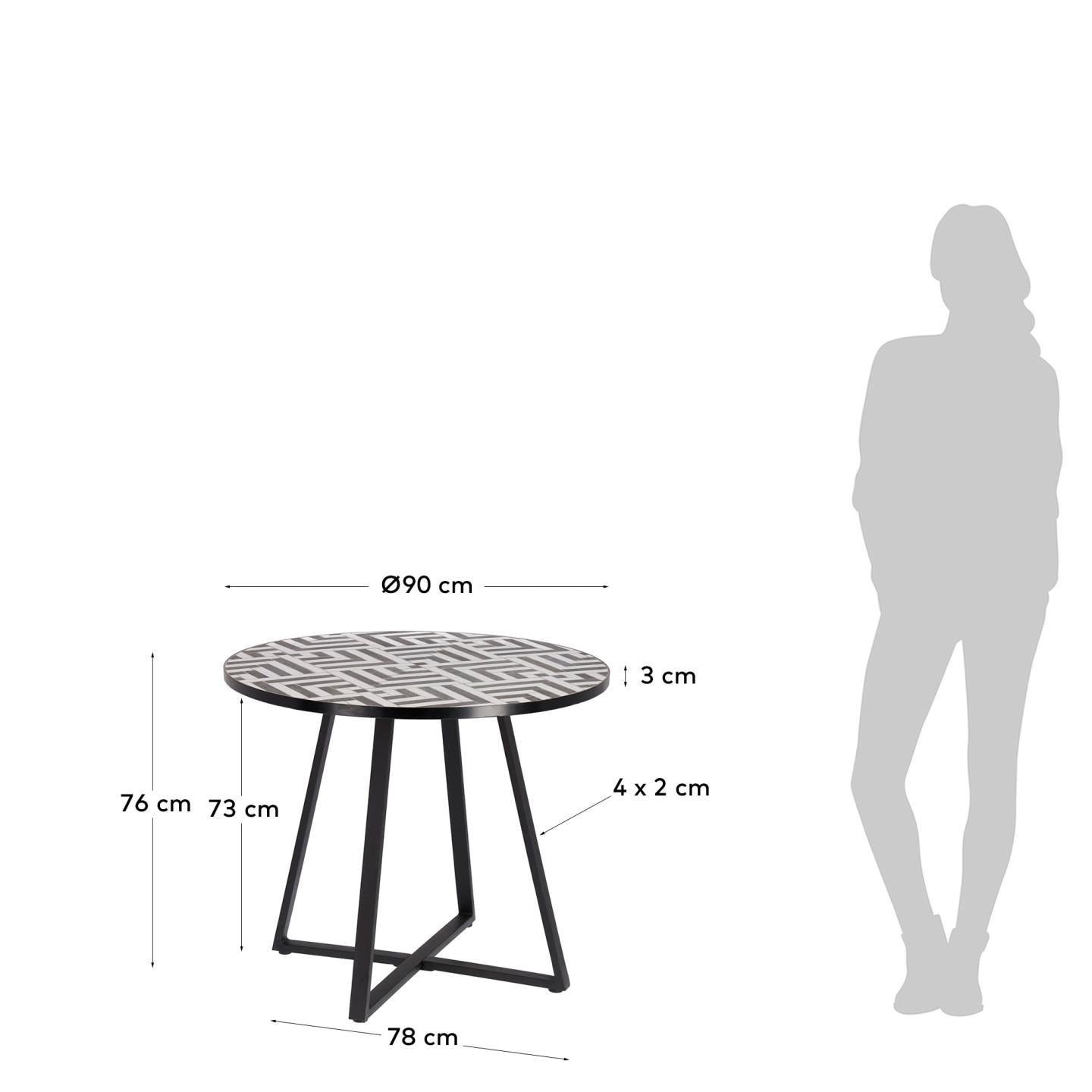 Tella table Ø 90 cm - Measurements