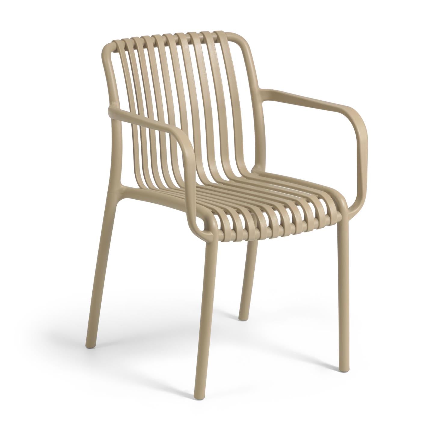 Isabellini stackable outdoor chair in beige - Product Image