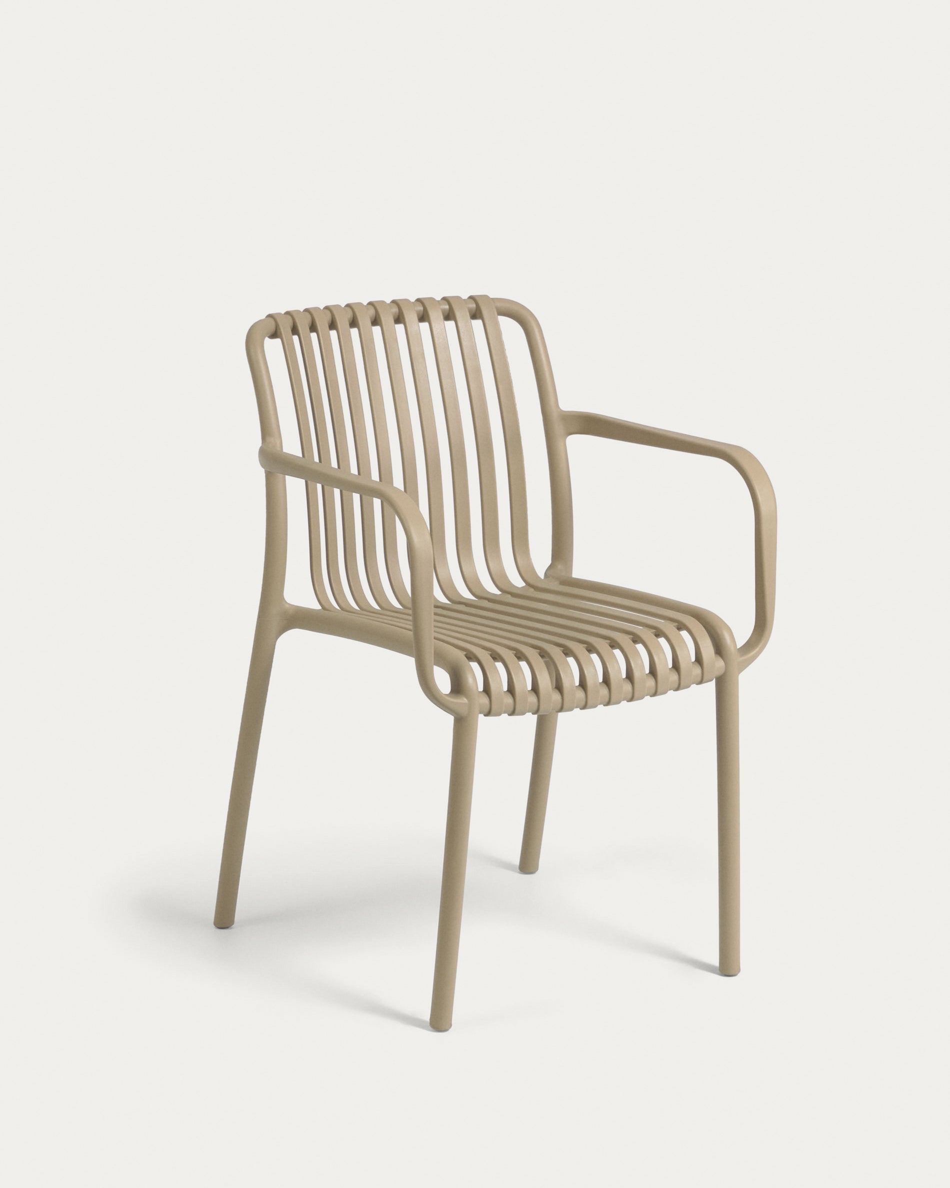 Isabellini stackable outdoor chair in beige - Product View