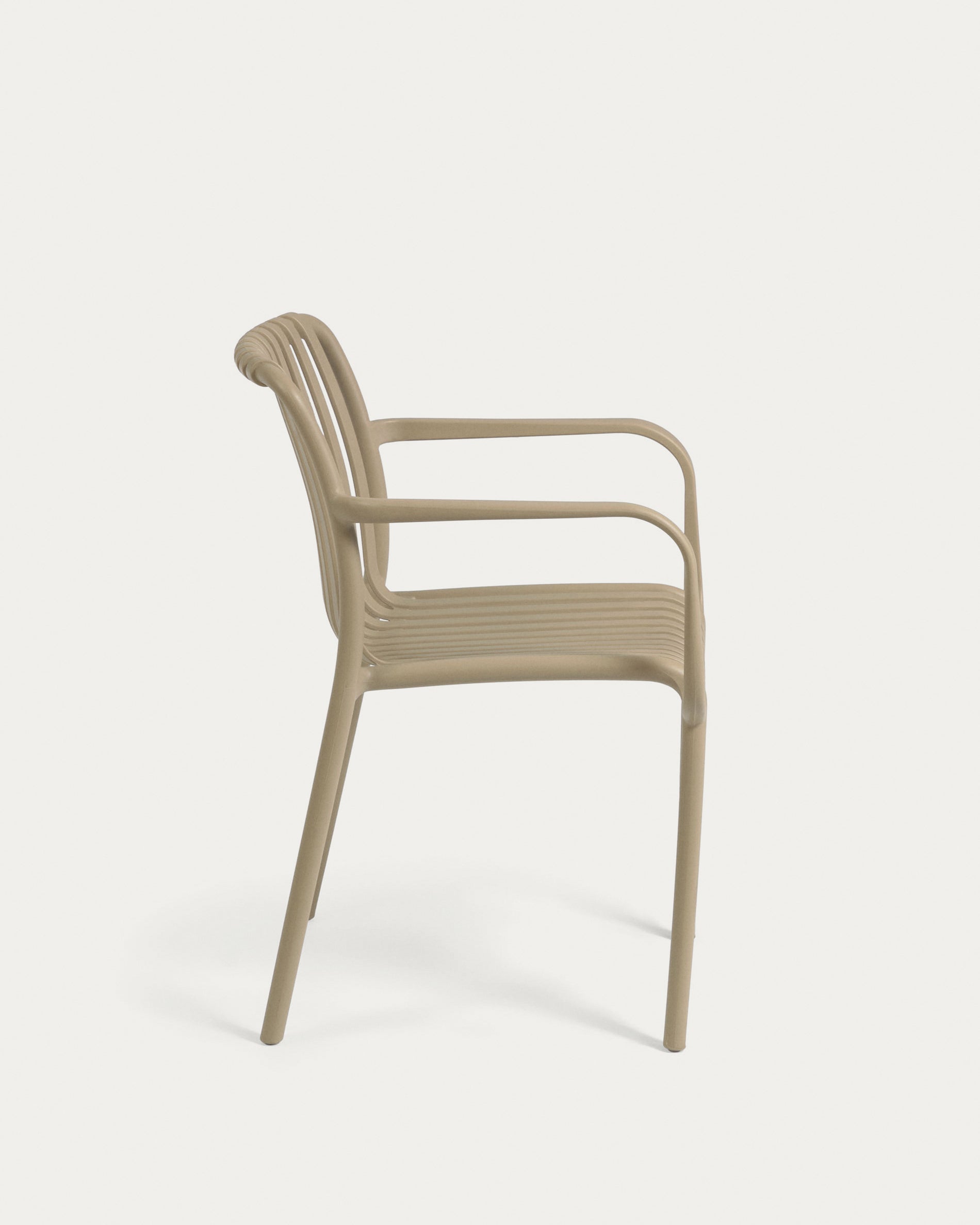 Isabellini stackable outdoor chair in beige - Product View