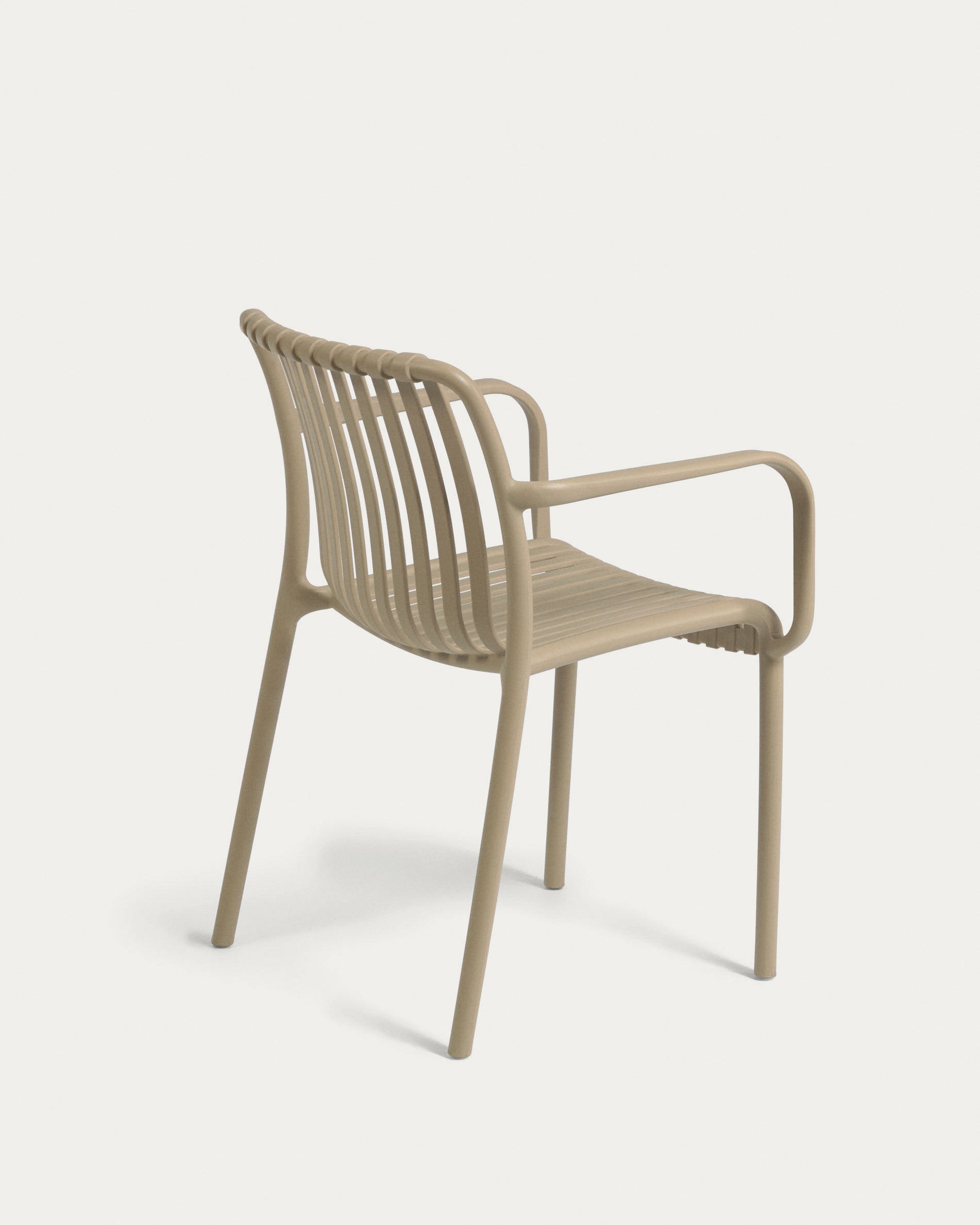 Isabellini stackable outdoor chair in beige - Product View