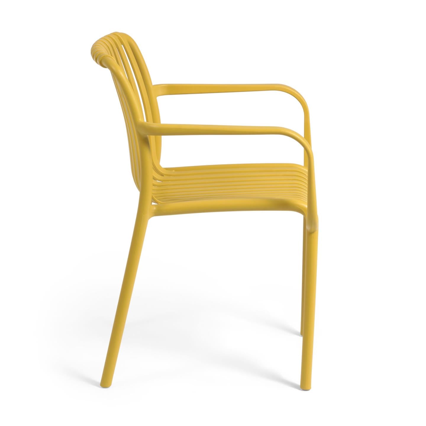 Isabellini stackable outdoor chair in yellow - Product Image