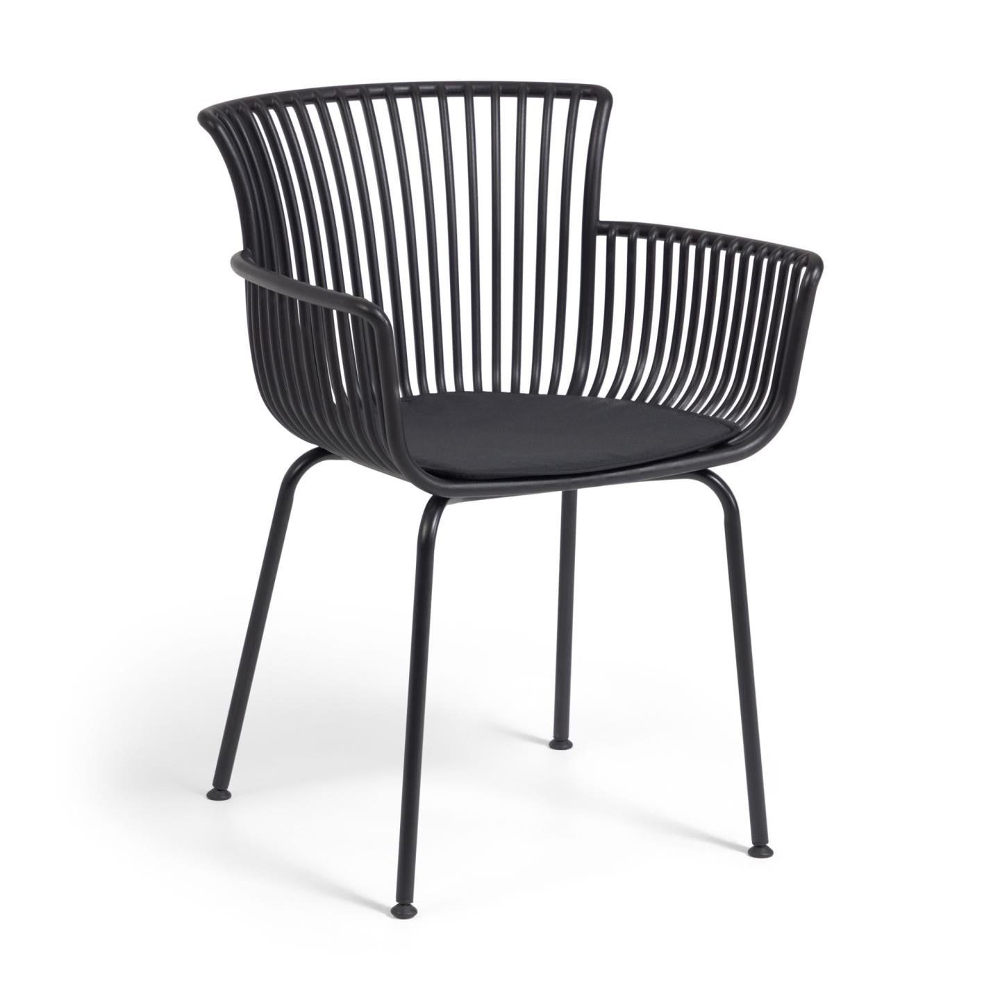 Surpika outdoor chair in black - Product Image