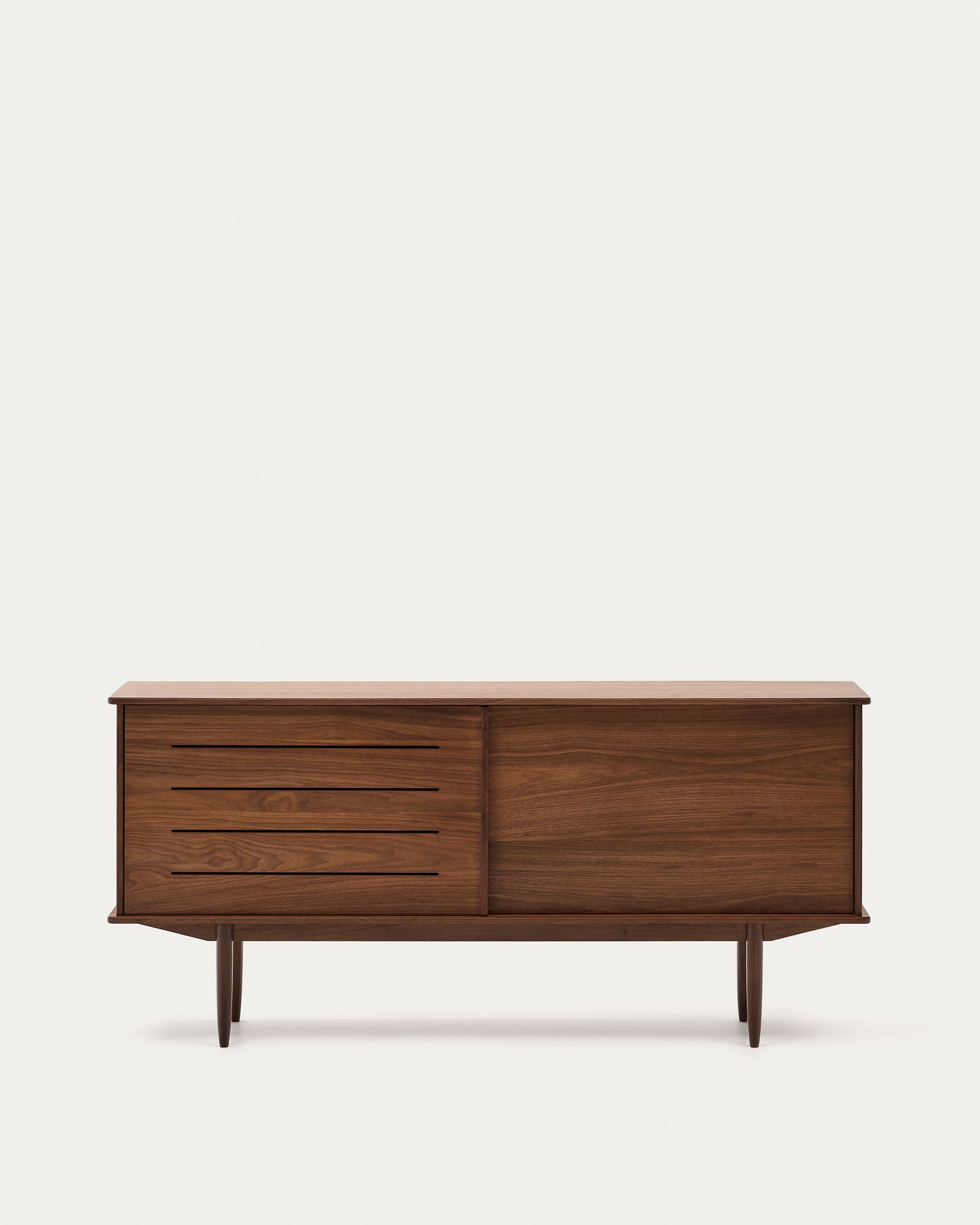 Carolin walnut wood veneer sideboard with 2 doors and 1 drawer, 180 x 83.8 cm - Product View