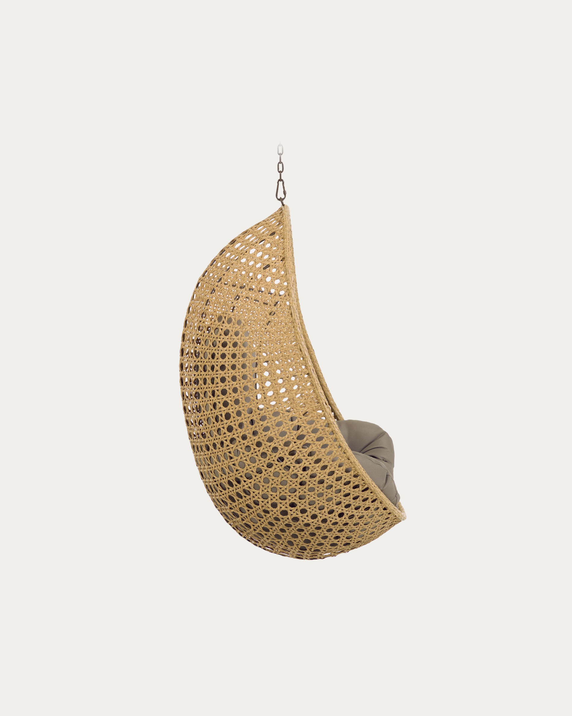 Cira hanging chair with natural finish - Product View