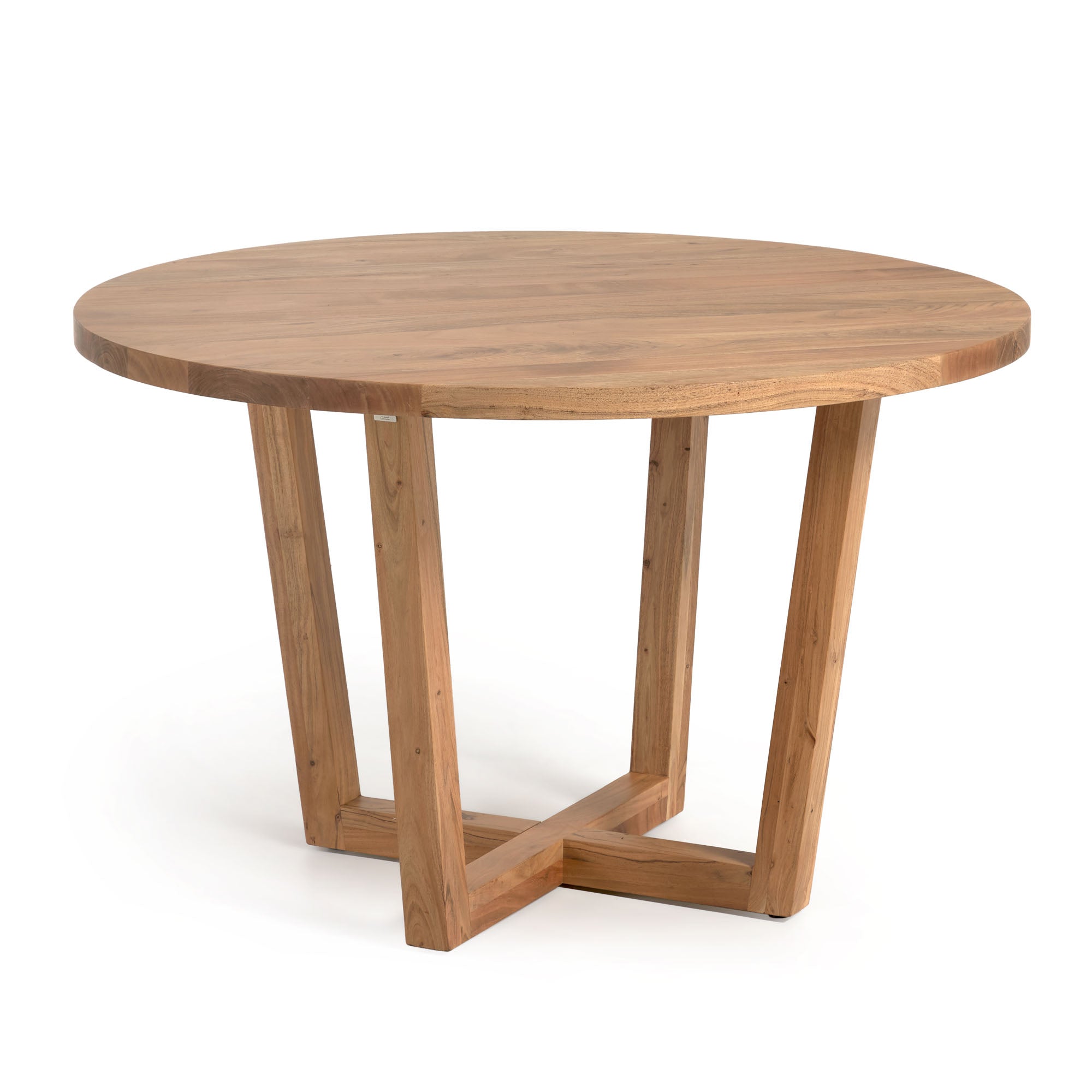 Nahla round table made from solid acacia wood with natural finish Ø 120 cm - Product Image