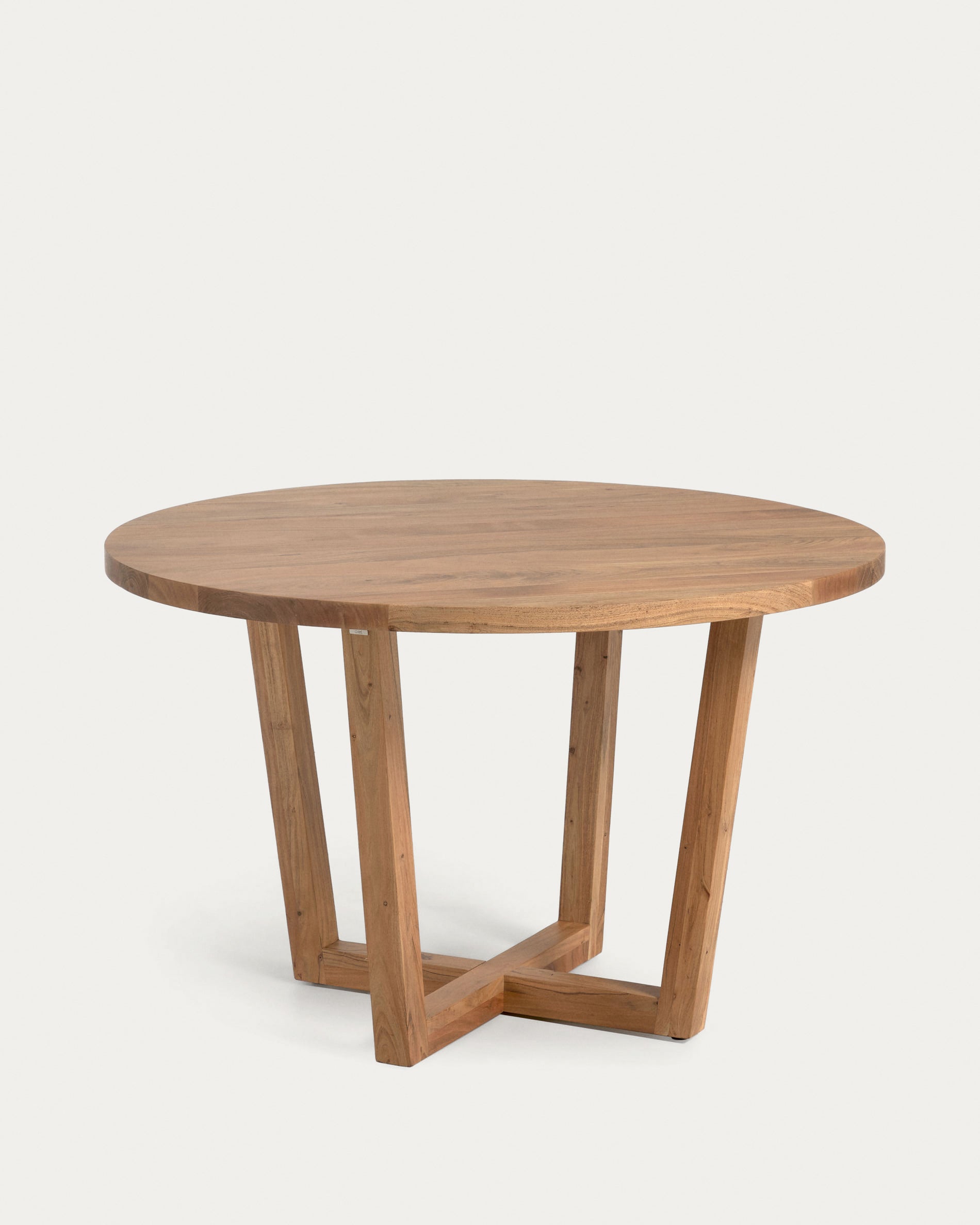 Nahla round table made from solid acacia wood with natural finish Ø 120 cm - Product View