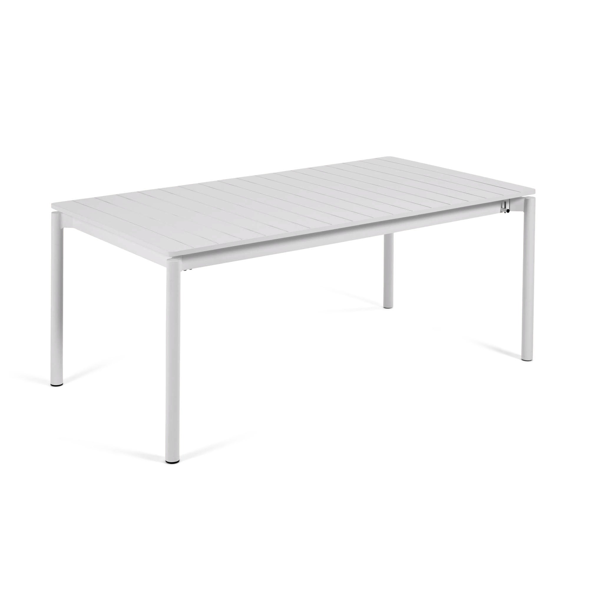 Zaltana extendable outdoor table made of aluminium in a light grey finish, 180 (240) x 100 cm - Product Image