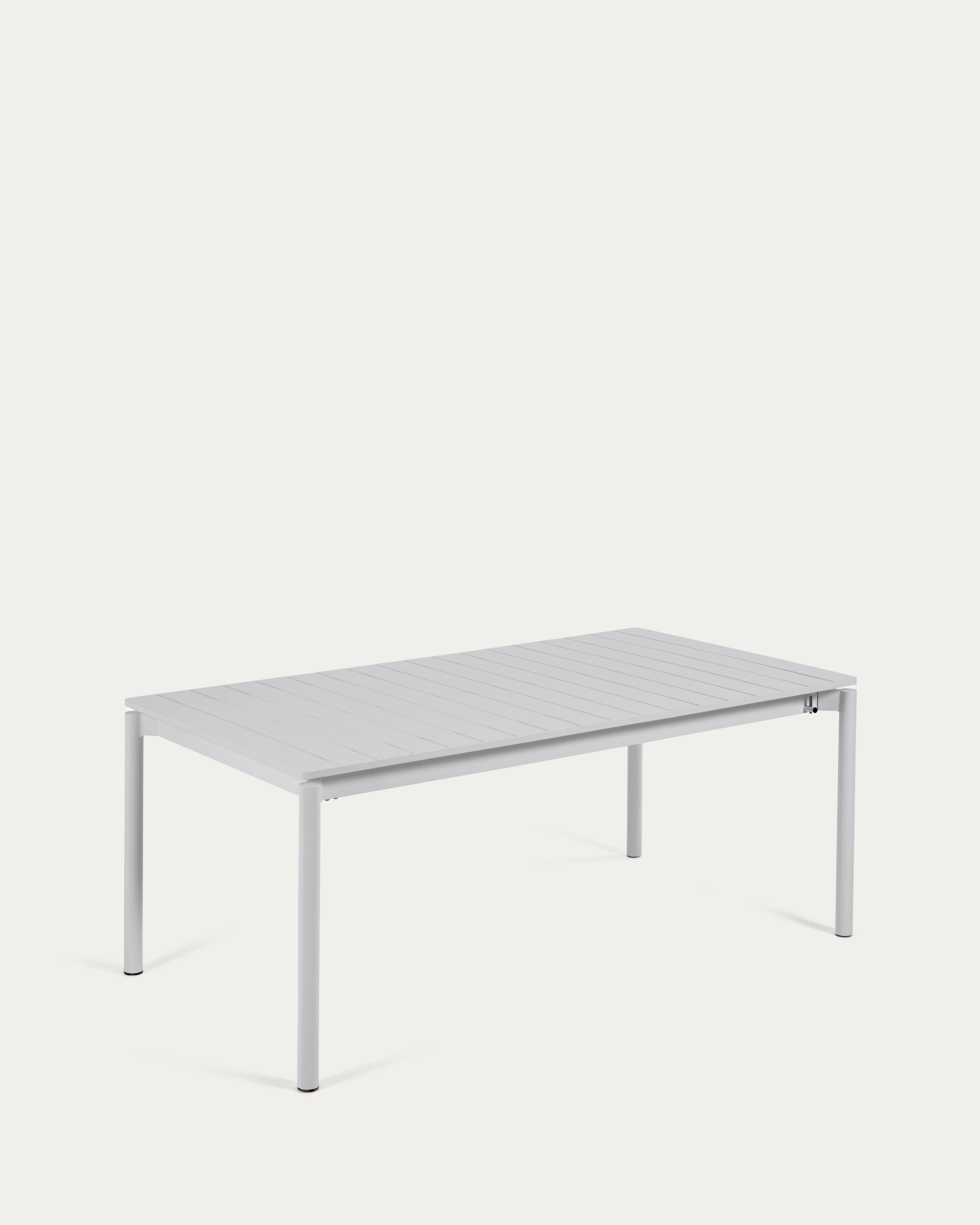 Zaltana extendable outdoor table made of aluminium in a light grey finish, 180 (240) x 100 cm - Product Image