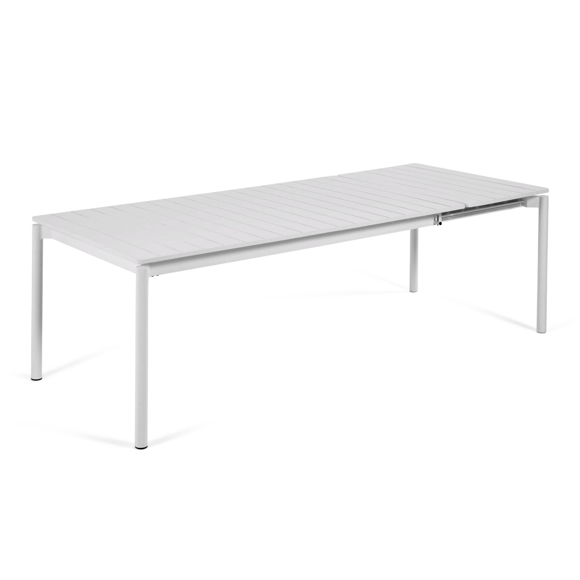 Zaltana extendable outdoor table made of aluminium in a light grey finish, 180 (240) x 100 cm - Product Image