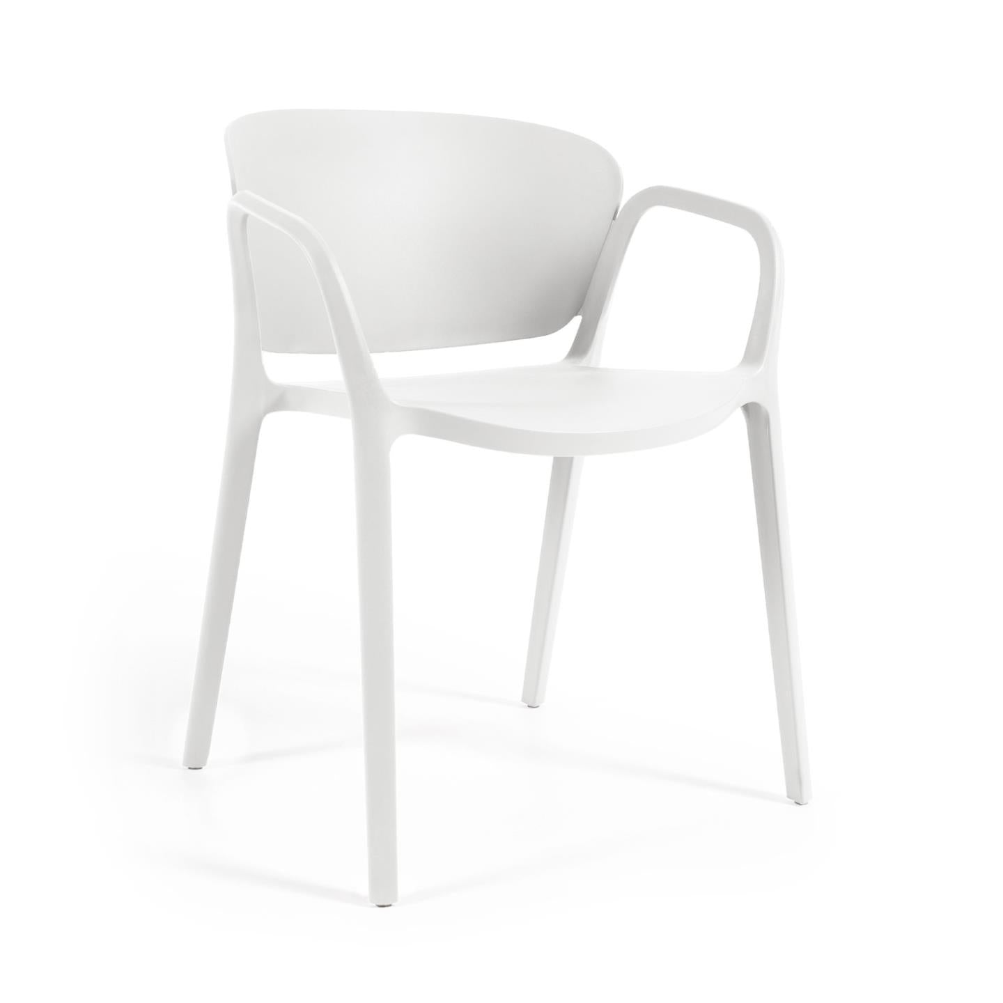 Ania stackable white garden chair - Product Image