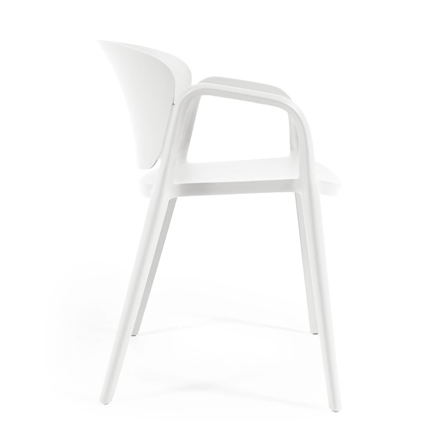 Ania stackable white garden chair - Product Image