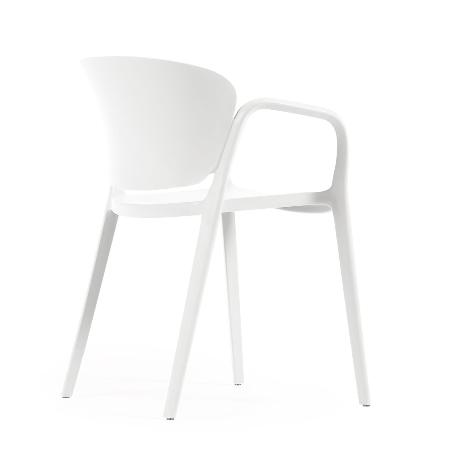 Ania stackable white garden chair - Product Image
