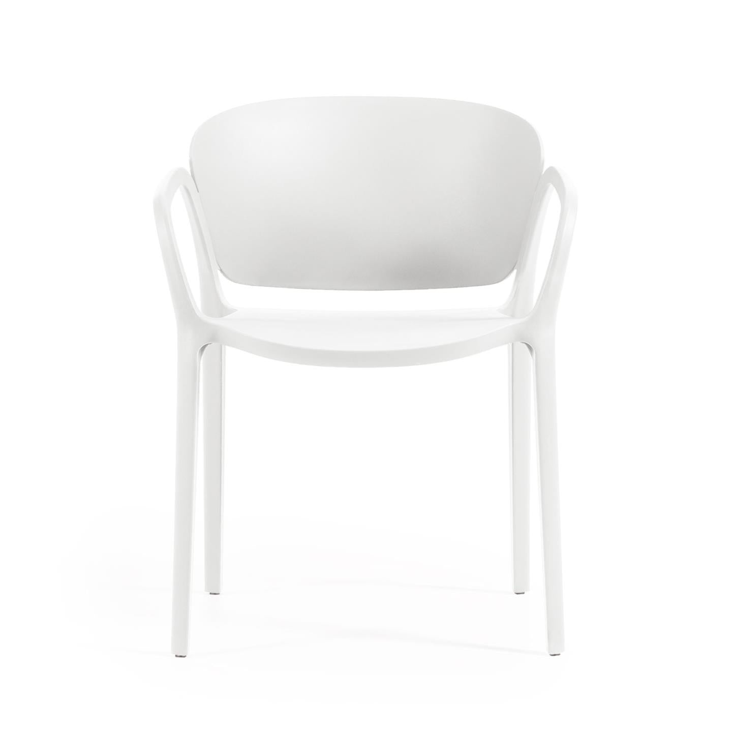 Ania stackable white garden chair - Product Image