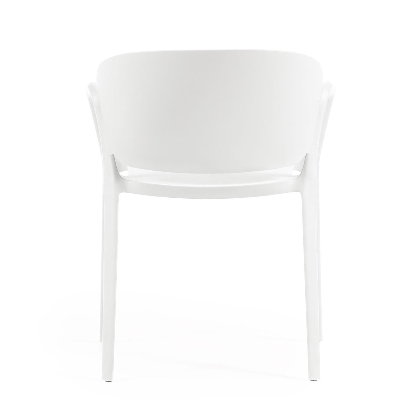 Ania stackable white garden chair - Product Image