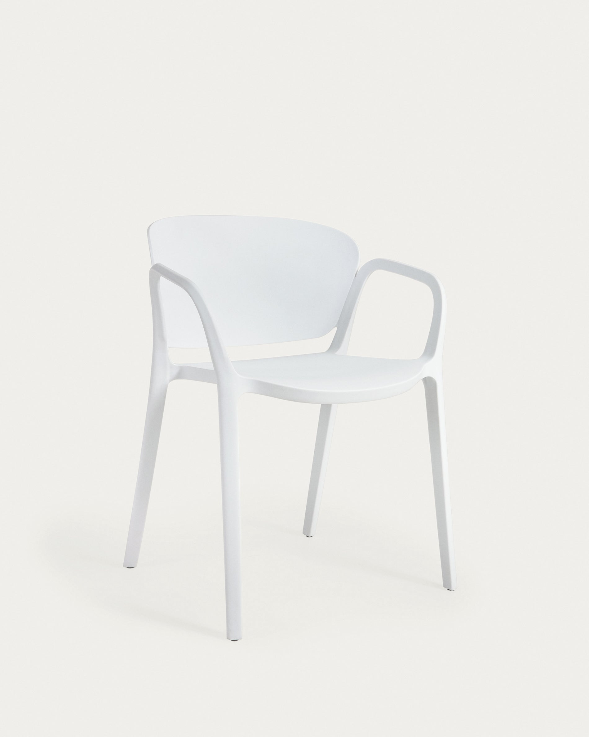 Ania stackable white garden chair - Product View