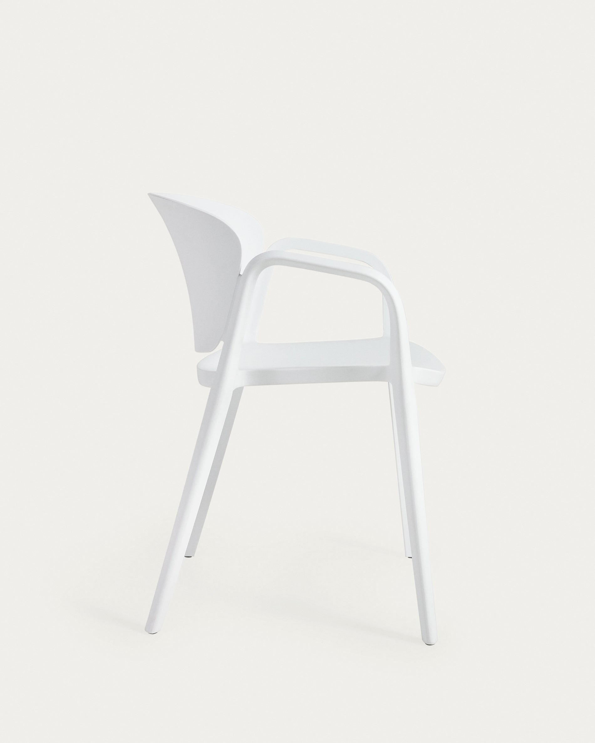 Ania stackable white garden chair - Product View
