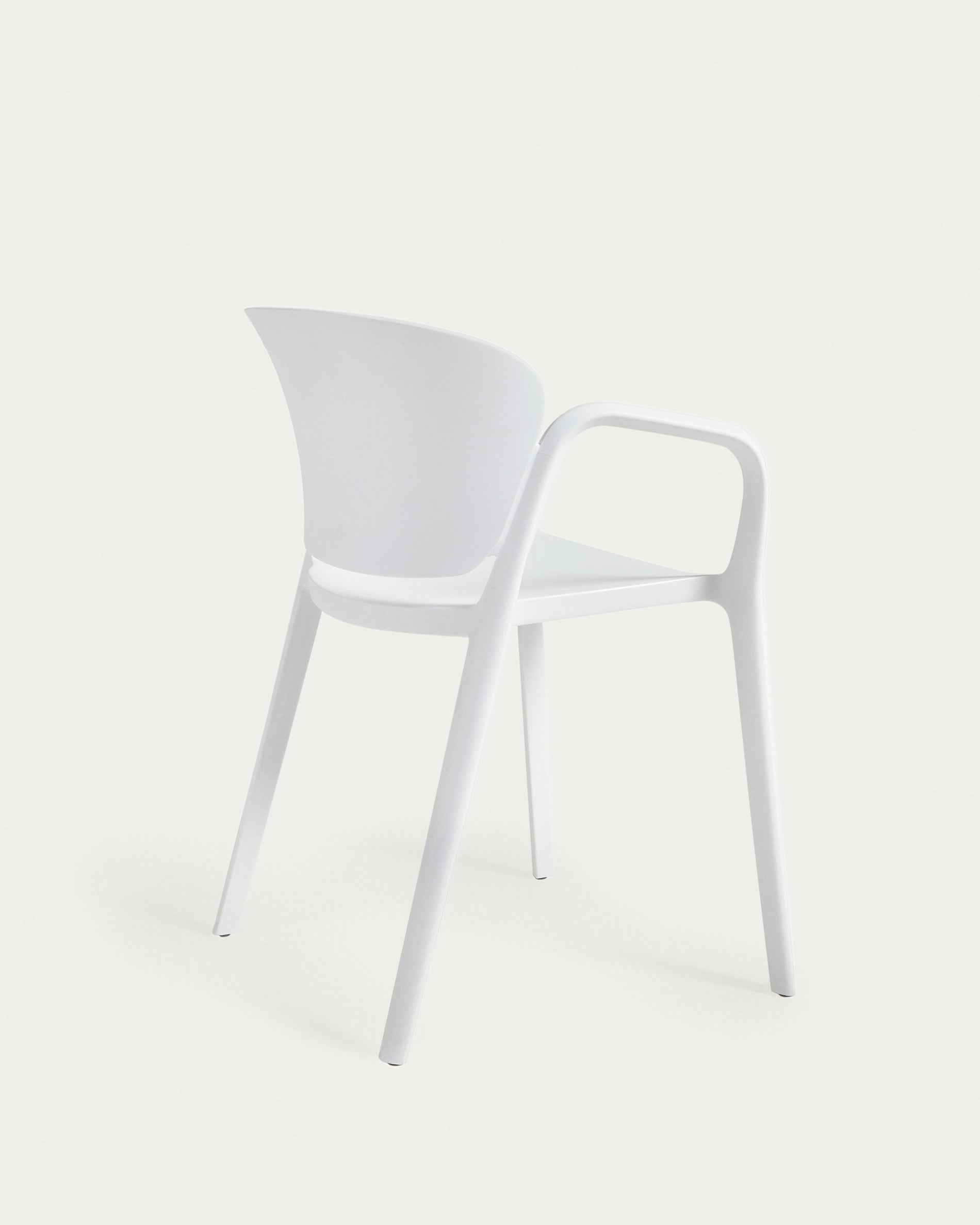 Ania stackable white garden chair - Product View