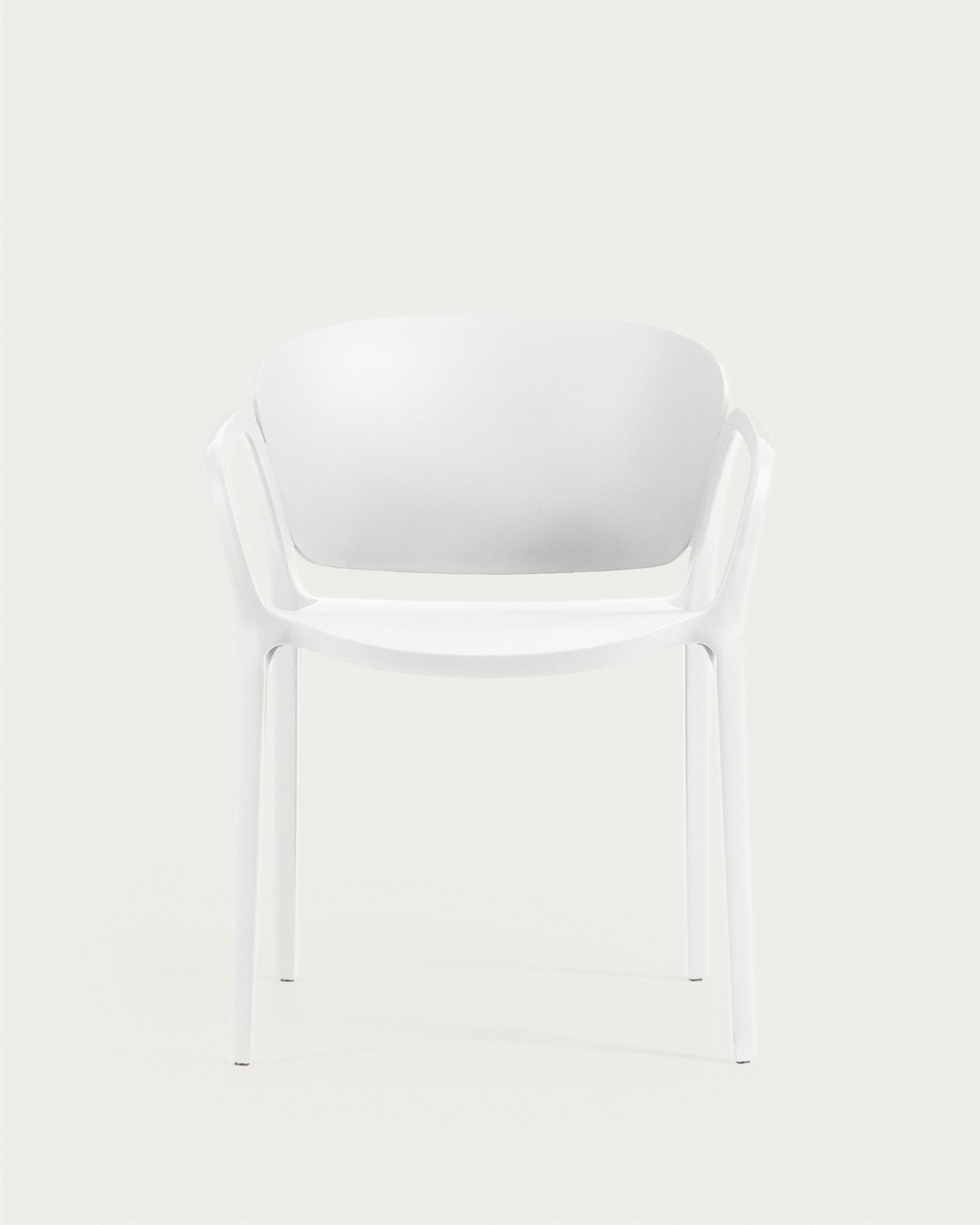 Ania stackable white garden chair - Product View