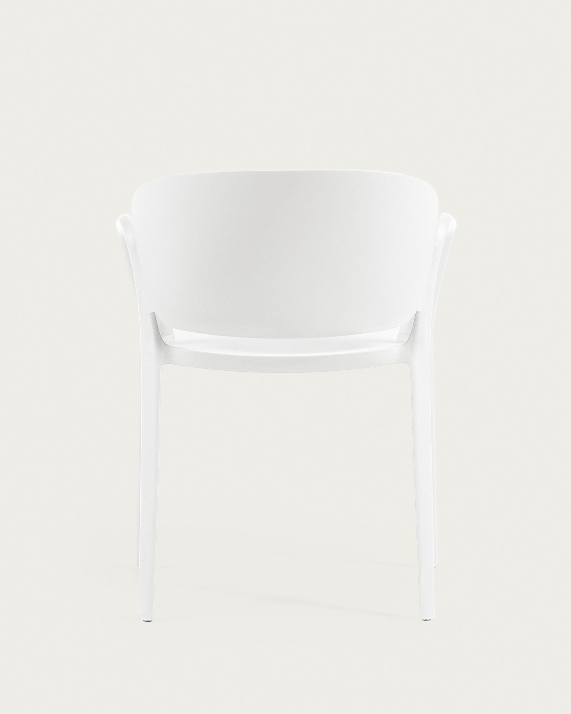 Ania stackable white garden chair - Product View