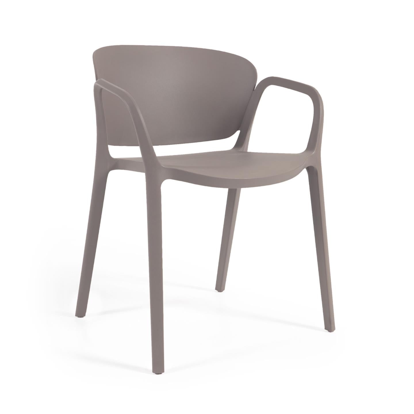 Ania stackable brown garden chair - Product Image