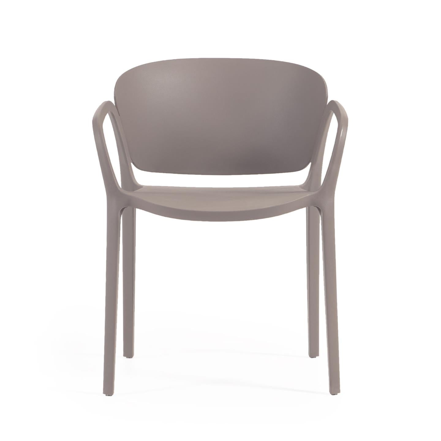 Ania stackable brown garden chair - Product Image