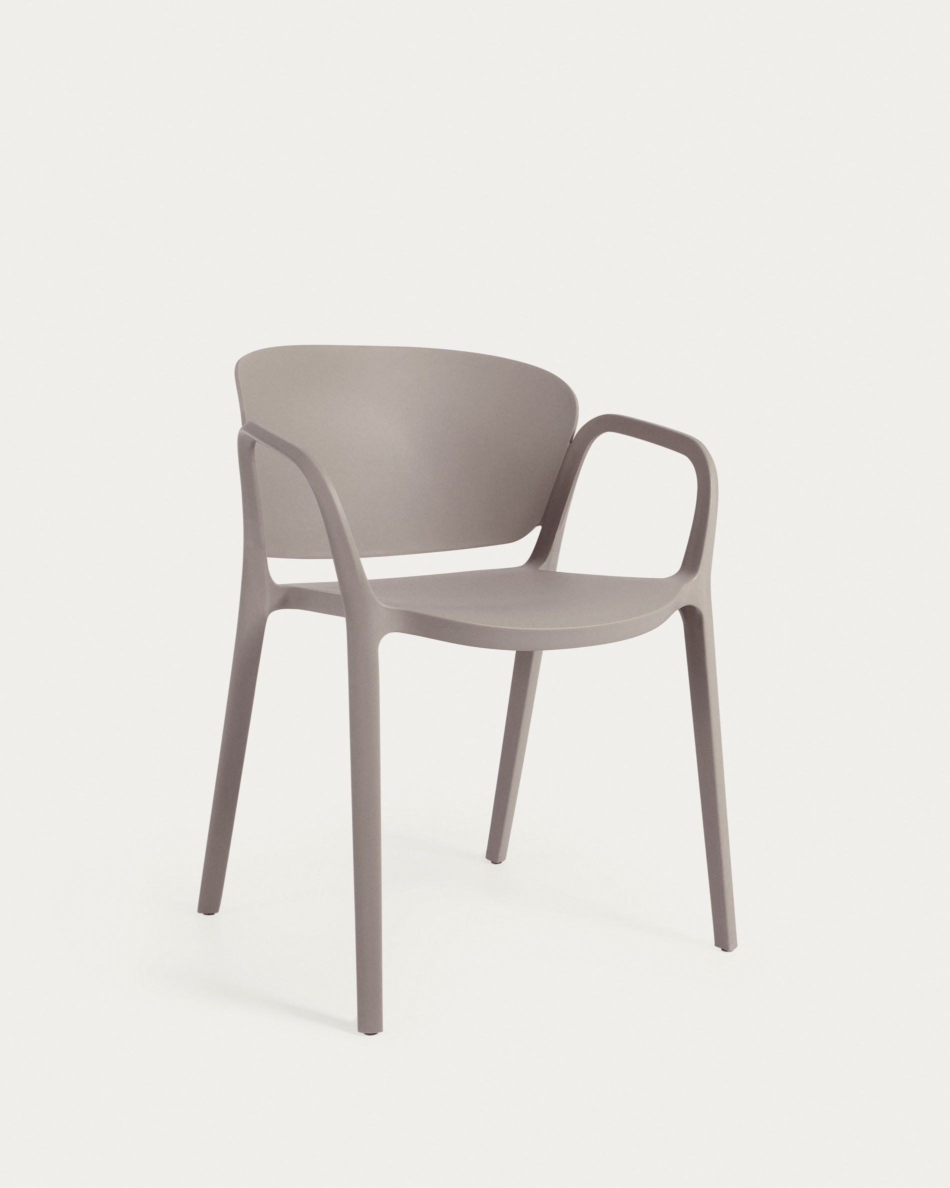 Ania stackable brown garden chair - Product View