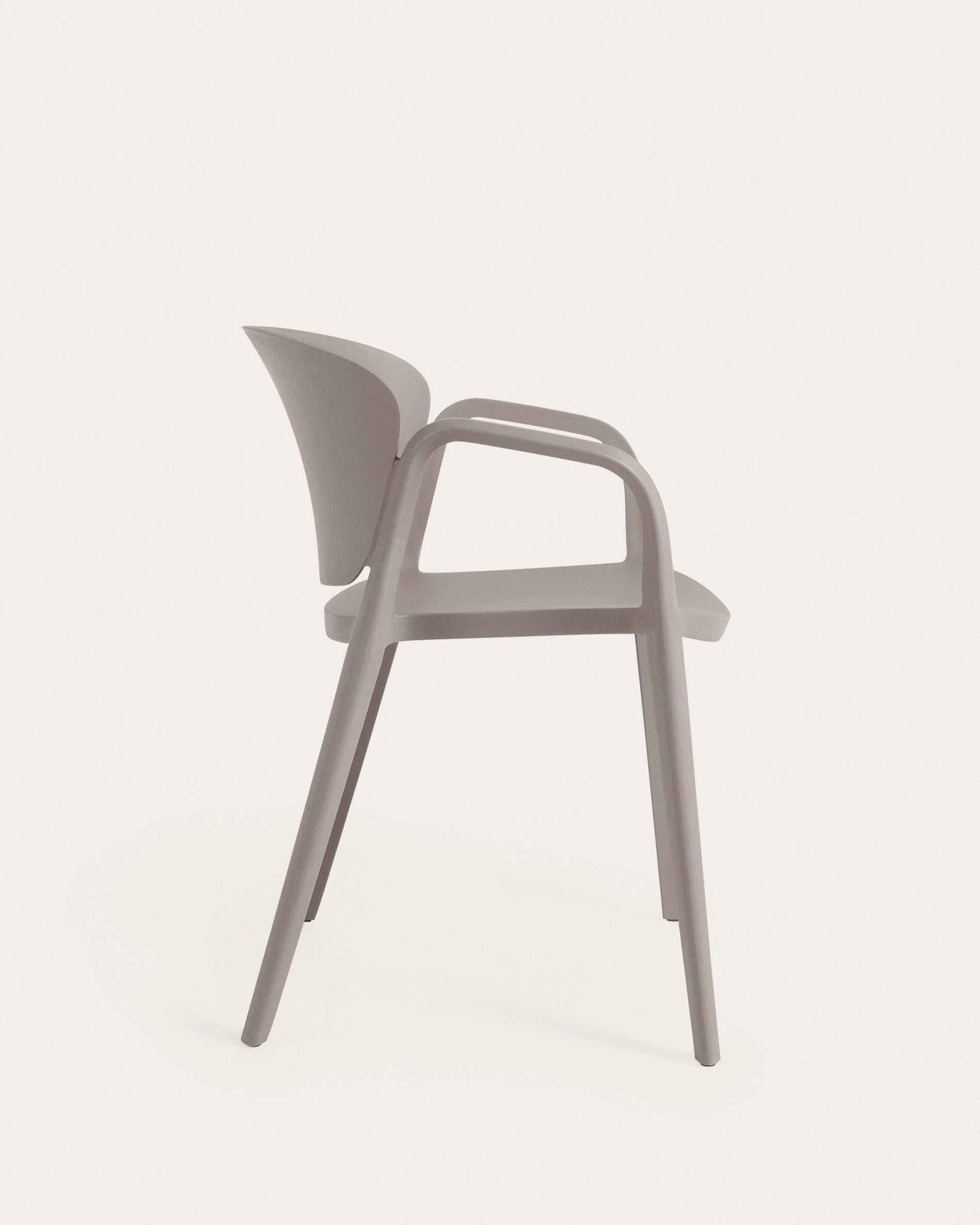Ania stackable brown garden chair - Product View
