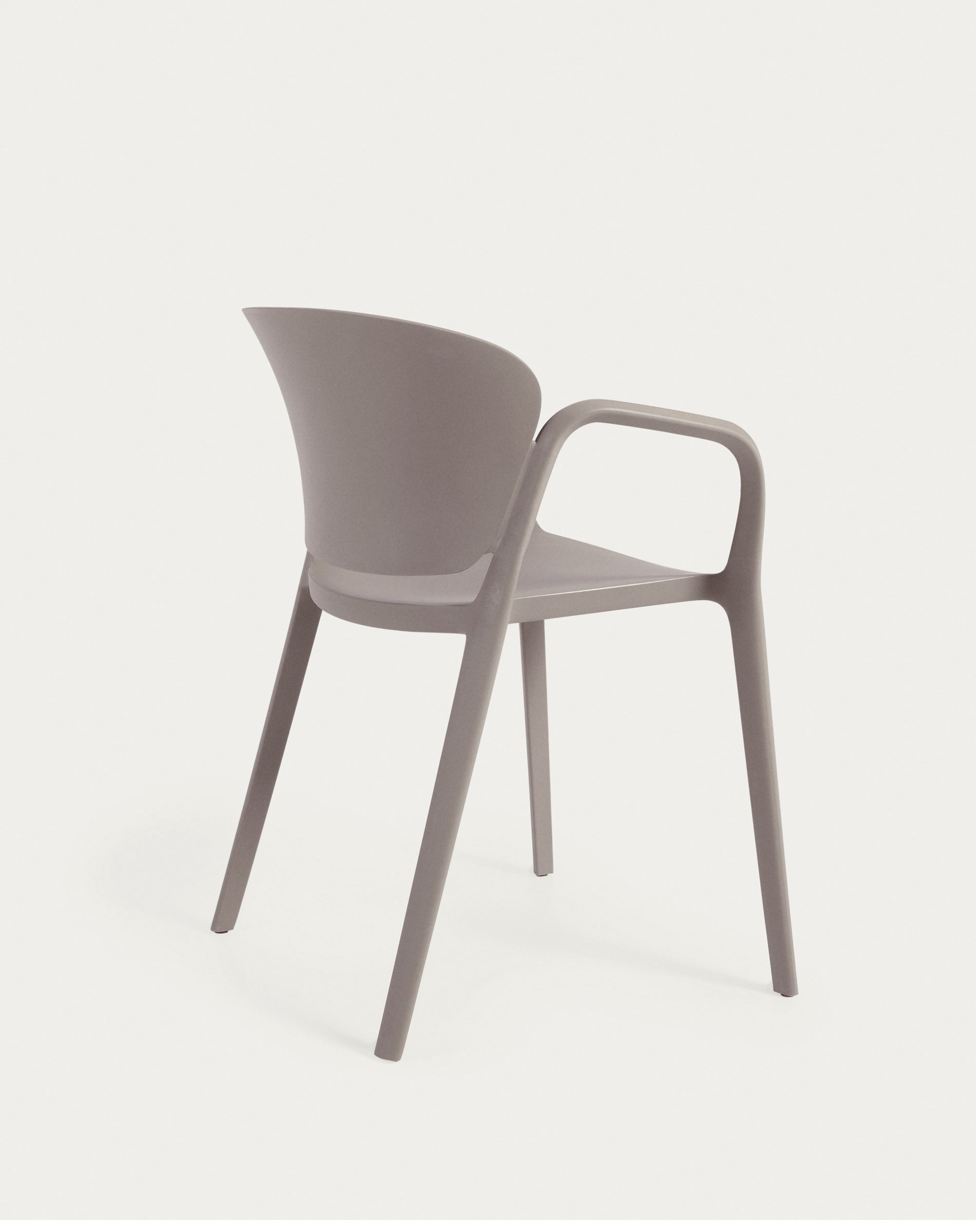 Ania stackable brown garden chair - Product View