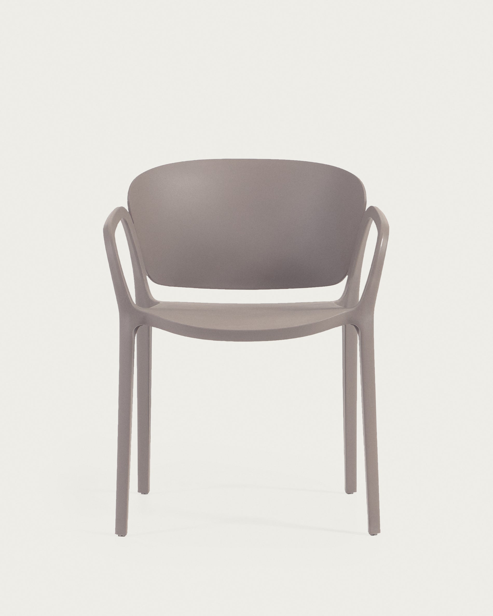 Ania stackable brown garden chair - Product View