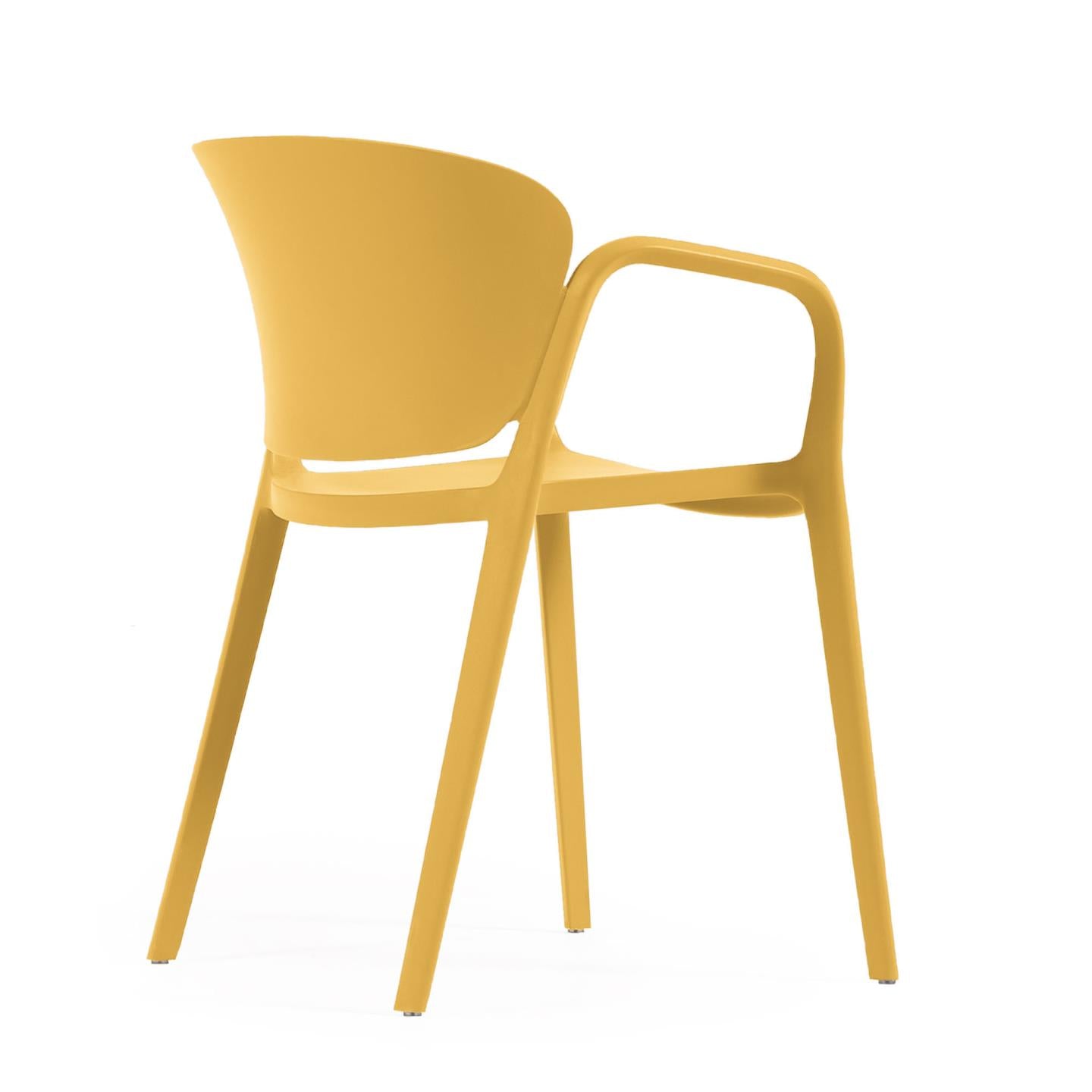 Ania stackable yellow garden chair - Product Image