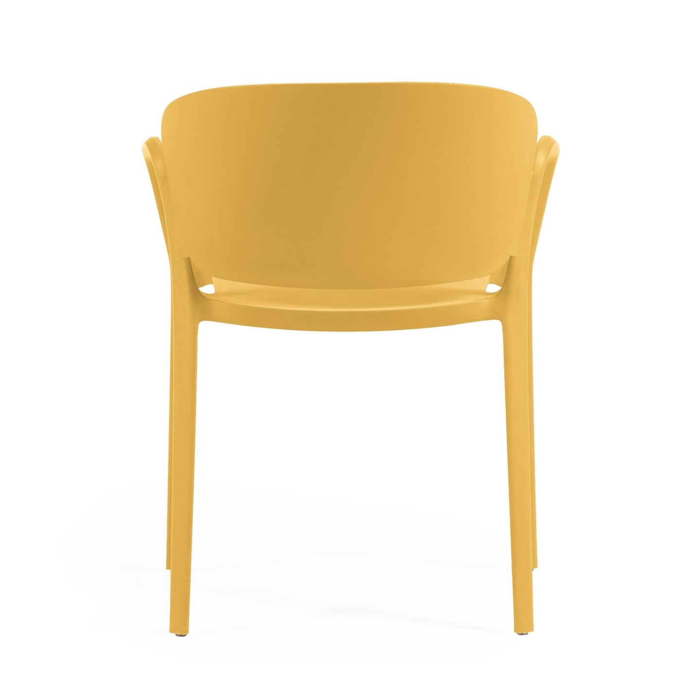 Ania stackable yellow garden chair - Product Image