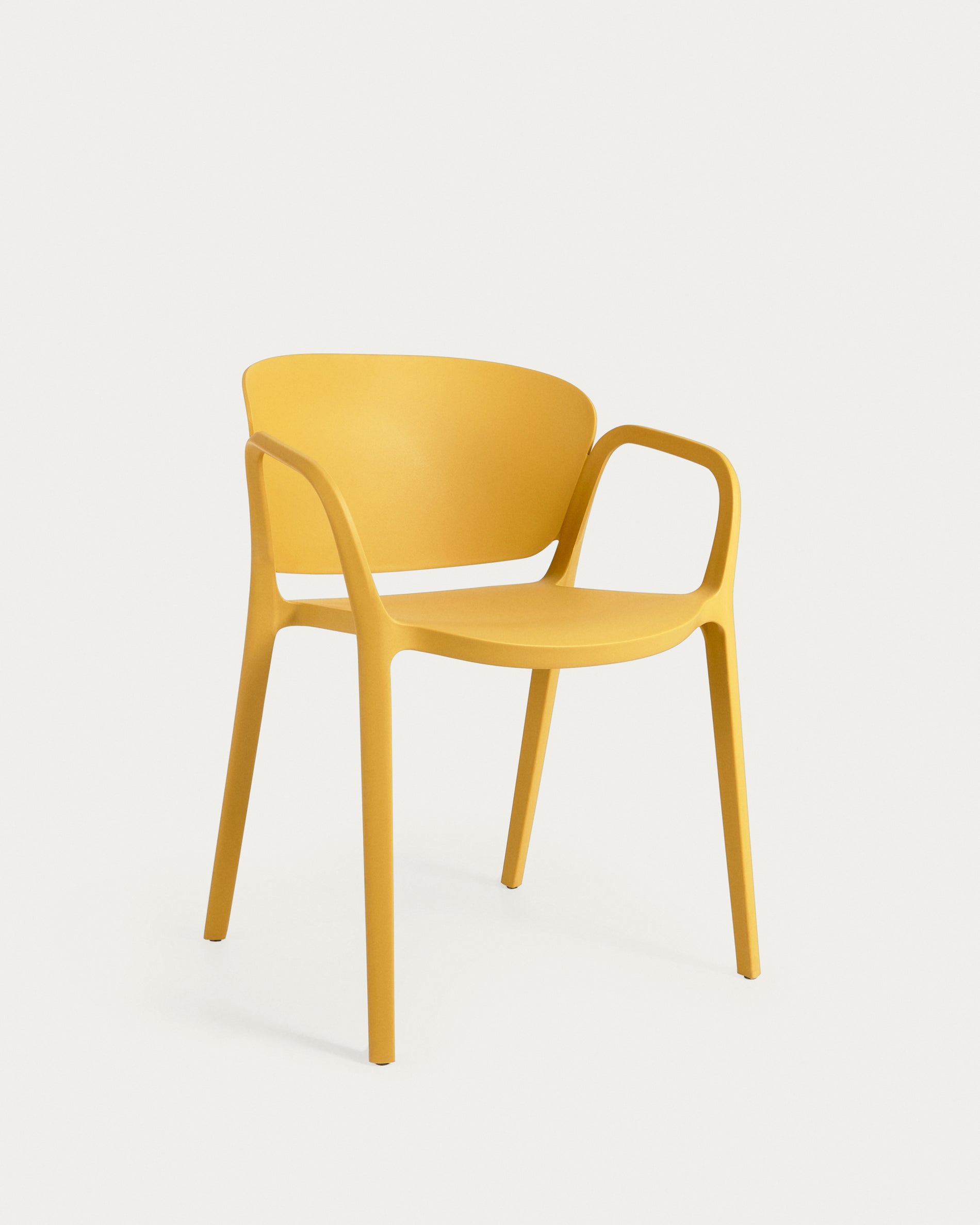 Ania stackable yellow garden chair - Product View