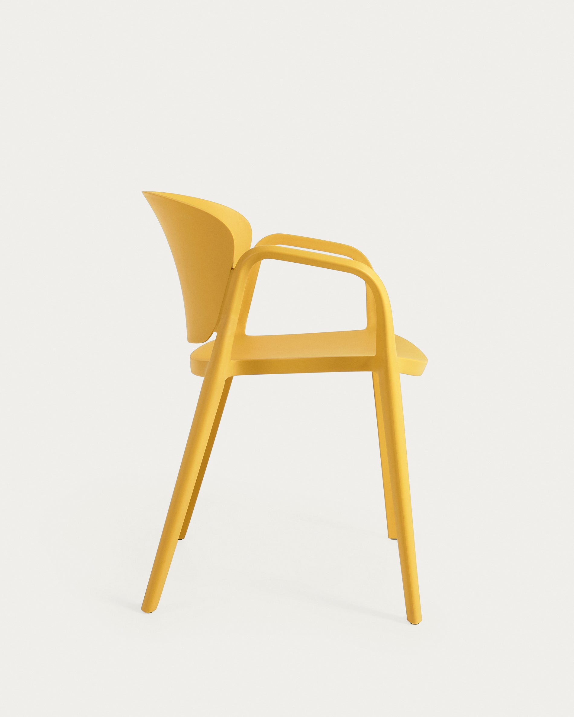 Ania stackable yellow garden chair - Product View