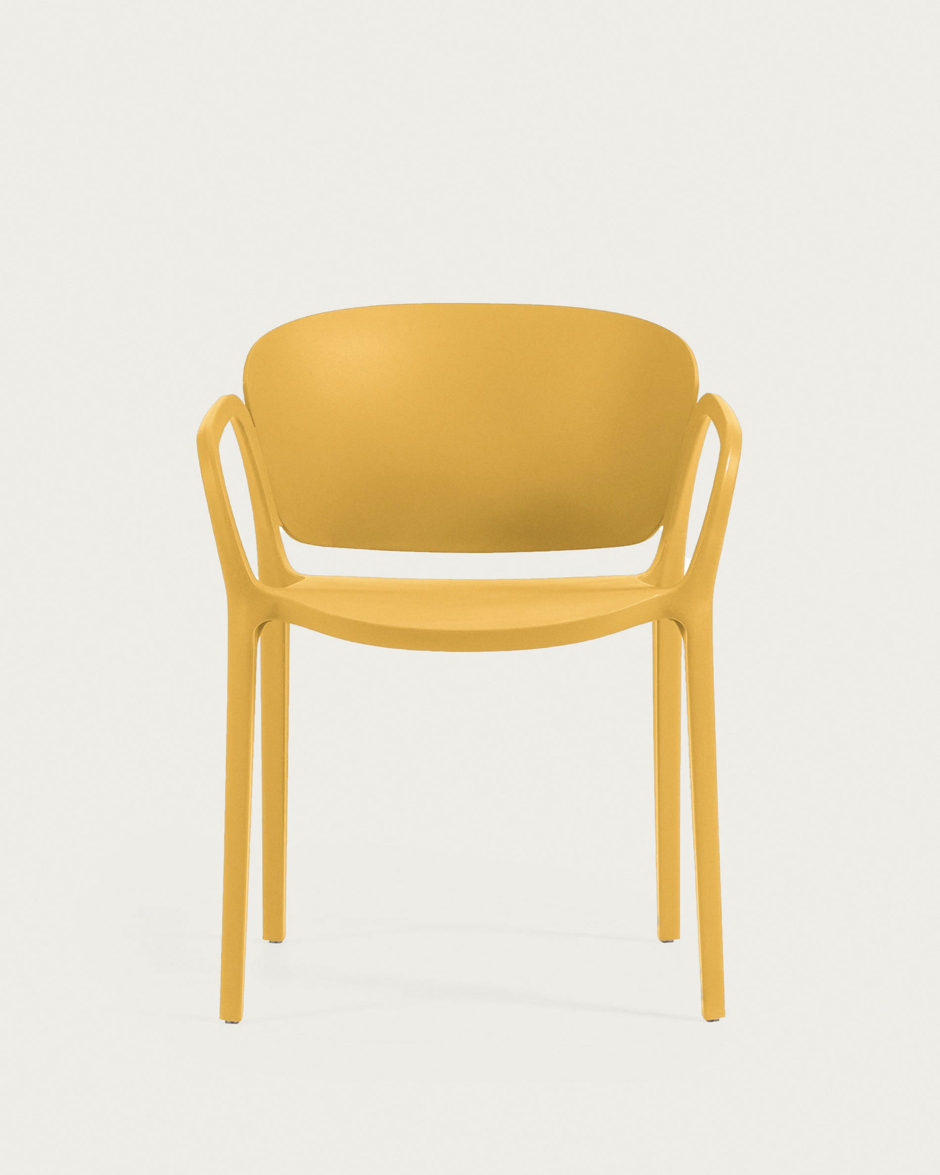 Ania stackable yellow garden chair - Product View