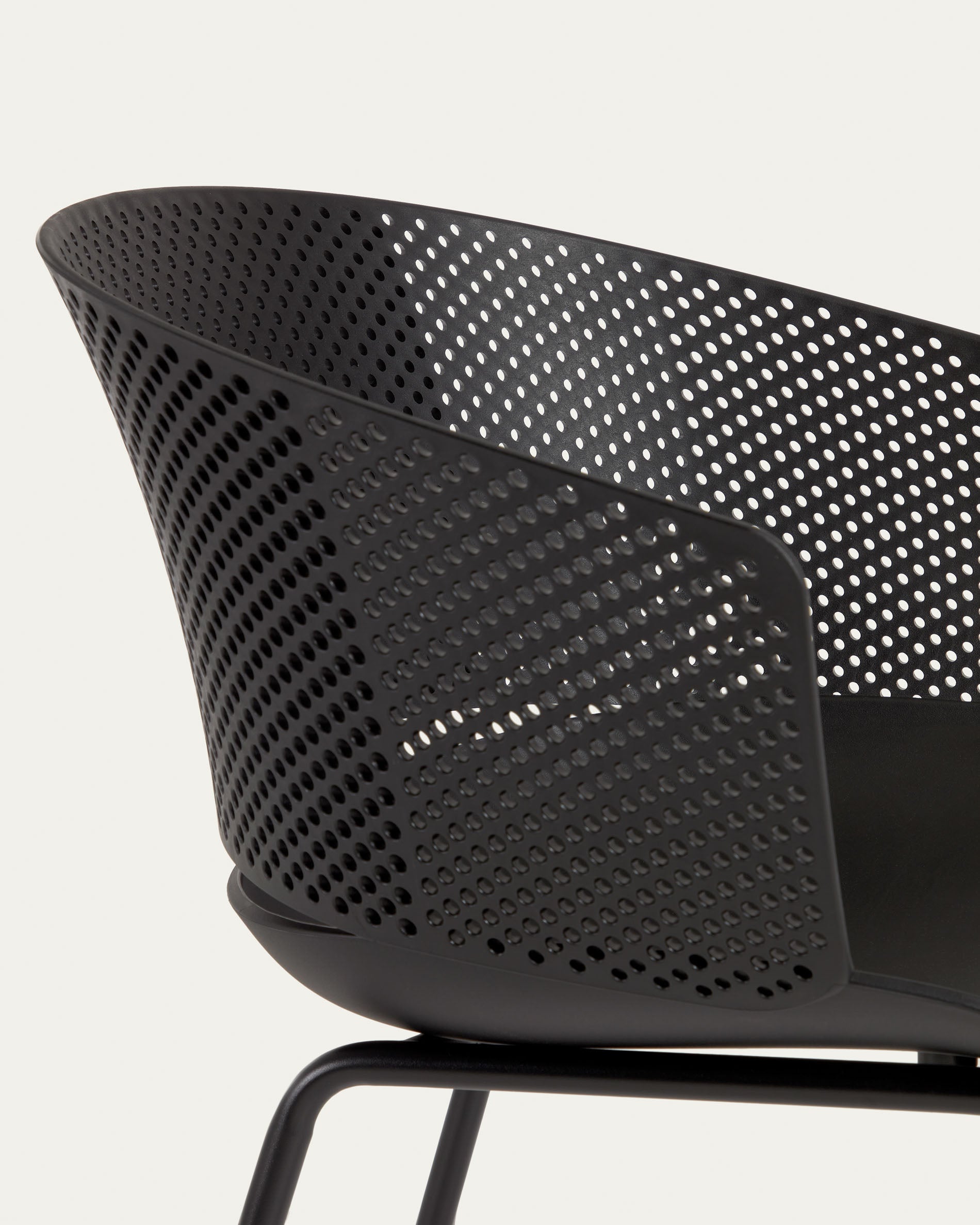Yeray black garden chair - Detail
