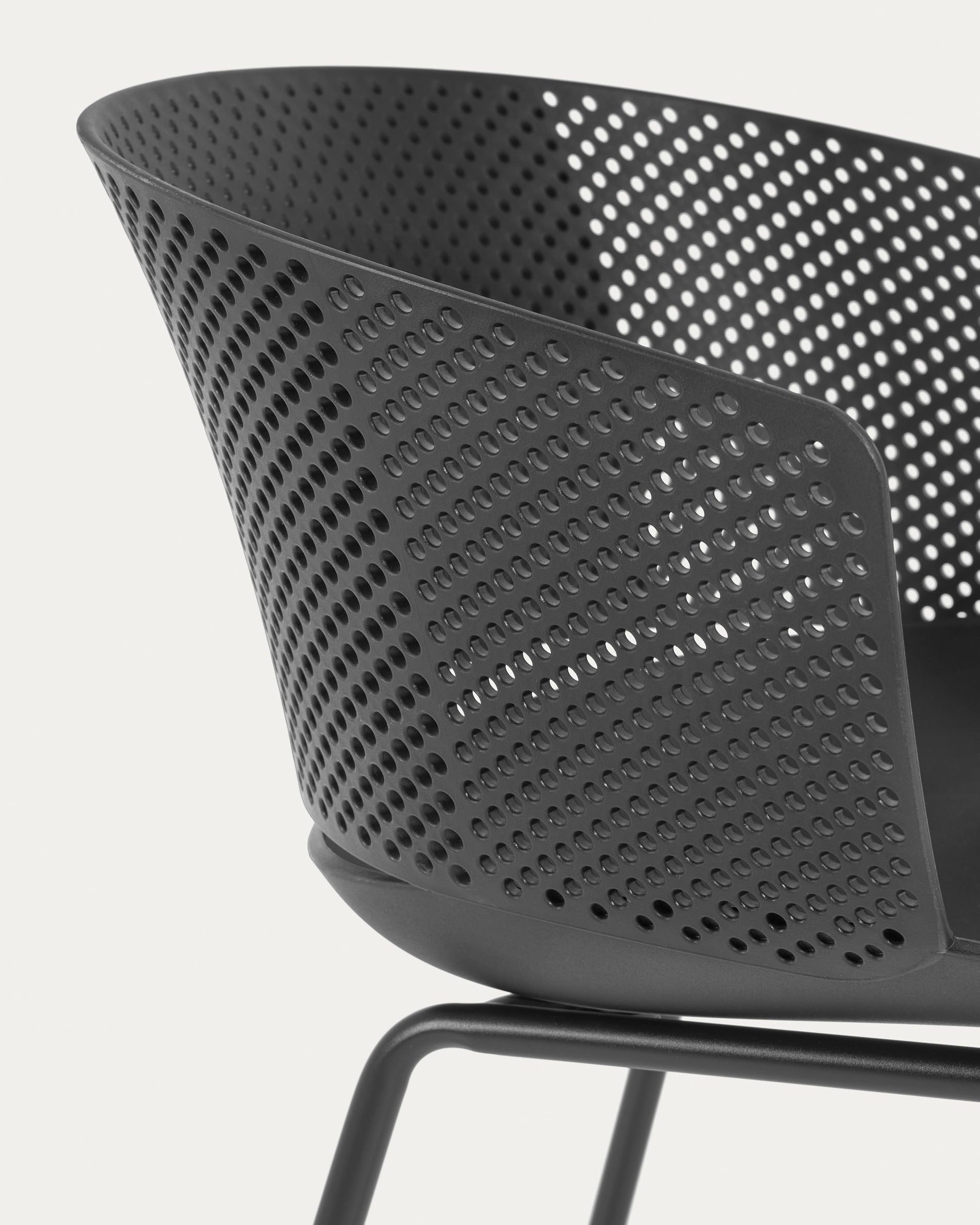 Yeray black garden chair - Detail