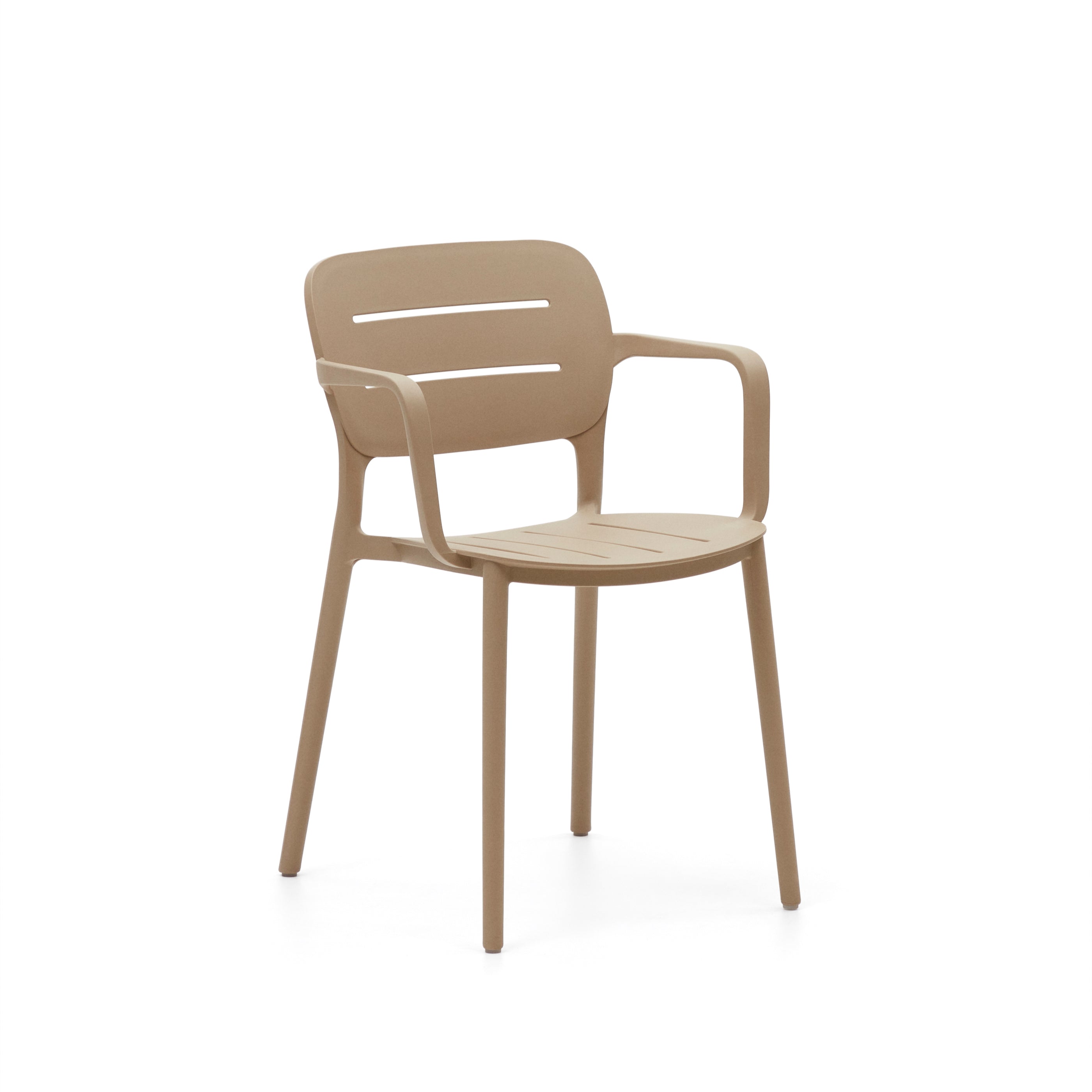 Morella stackable outdoor chair in beige - Product Image