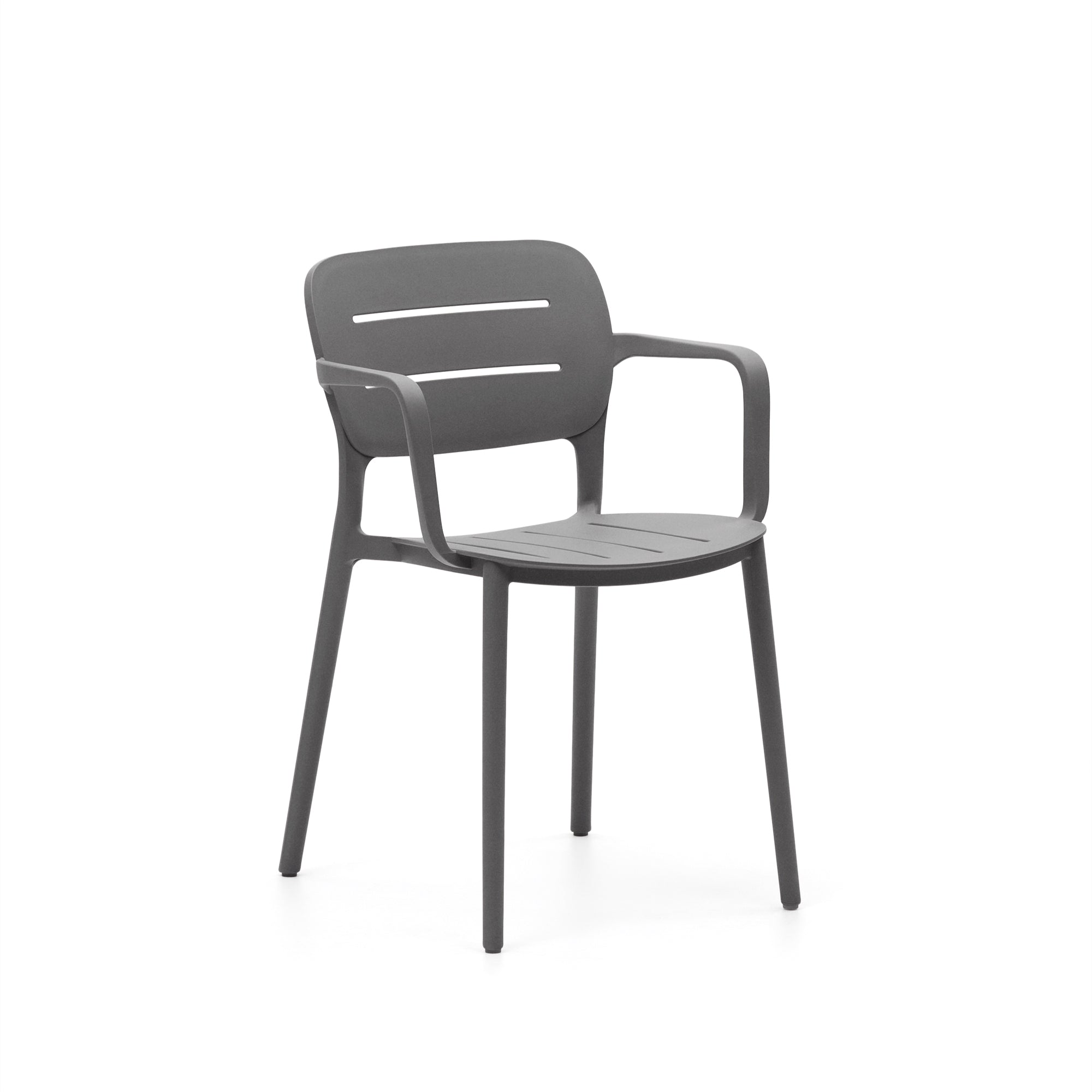 Morella stackable garden chair in grey - Product Image