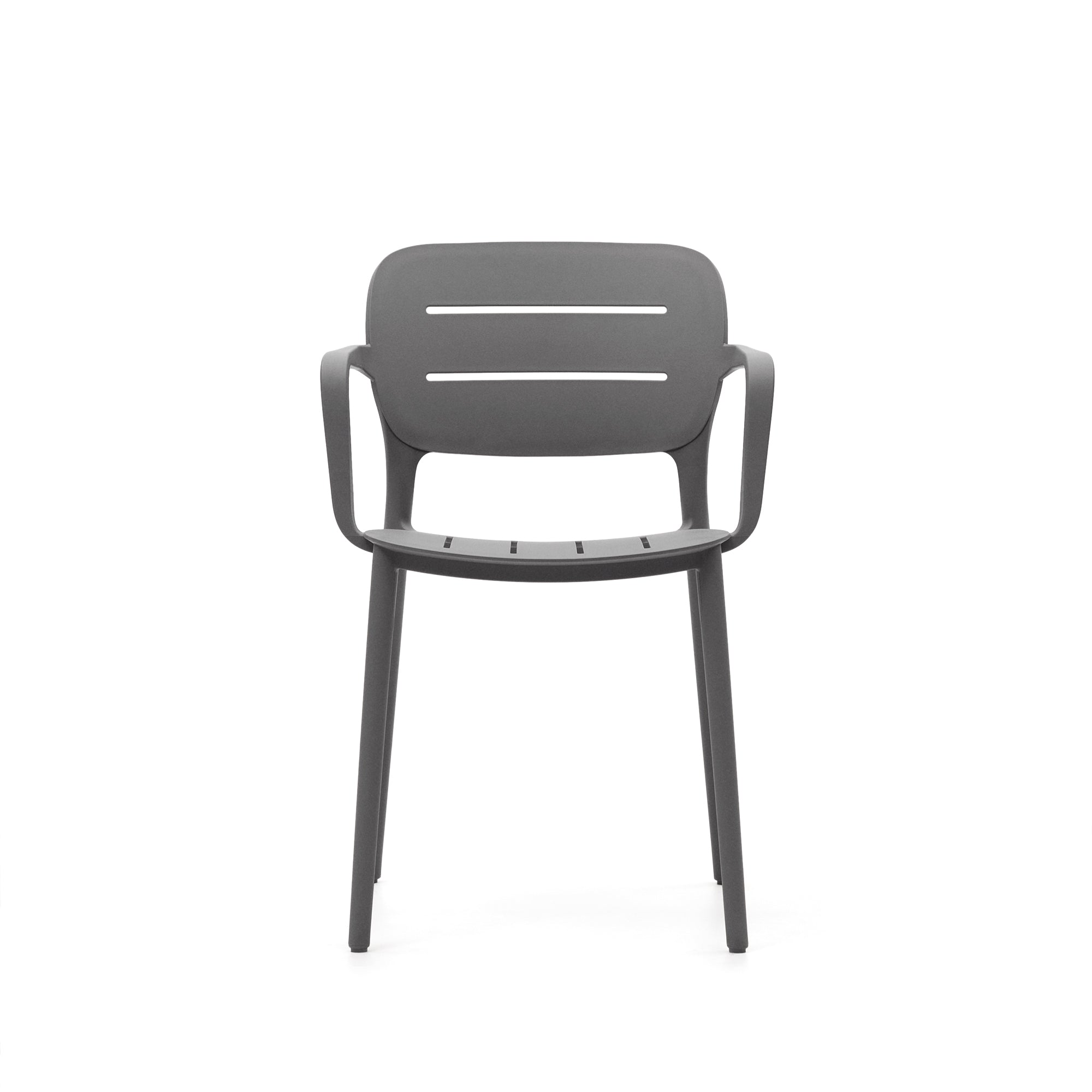Morella stackable garden chair in grey - Product Image