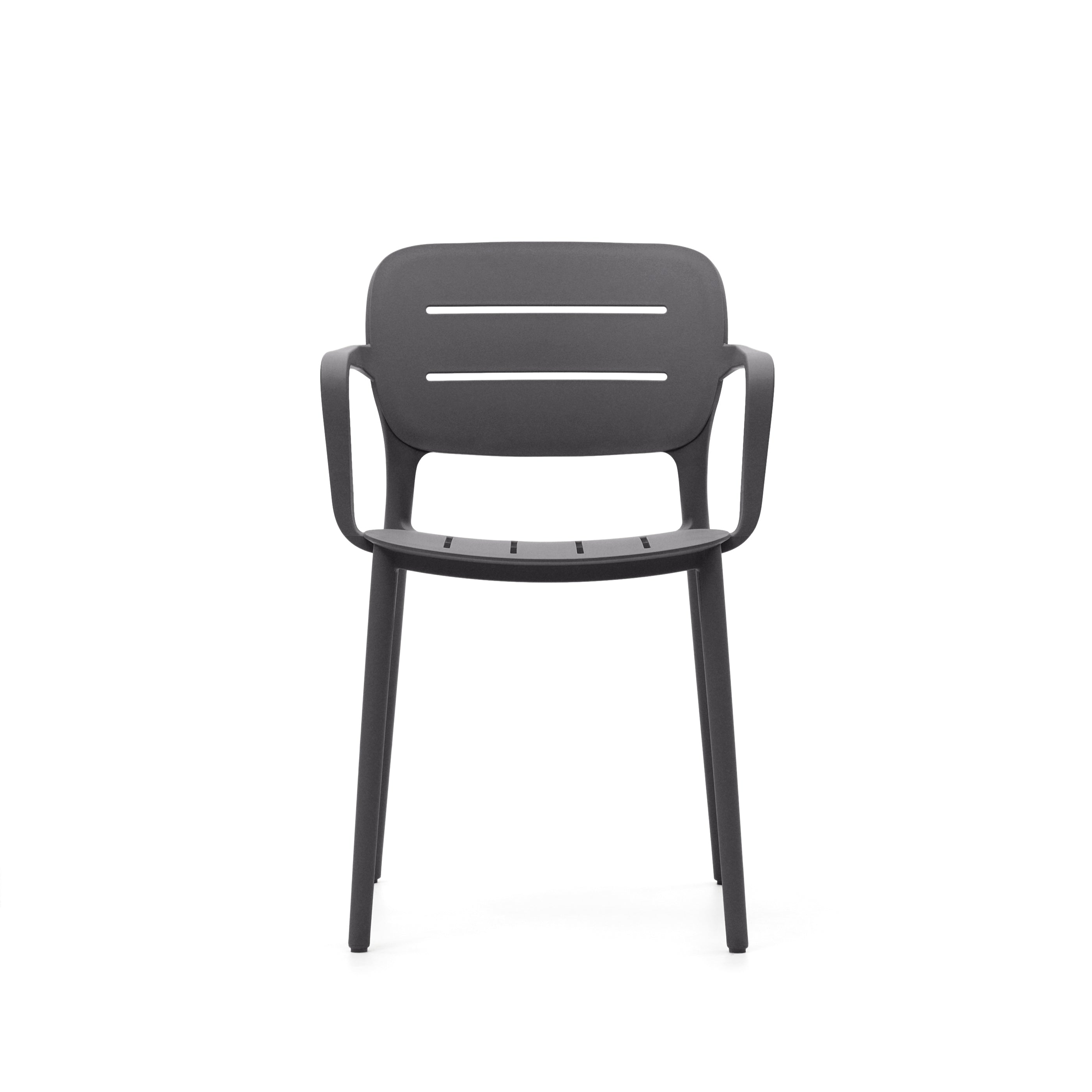 Morella stackable garden chair in grey - Product Image