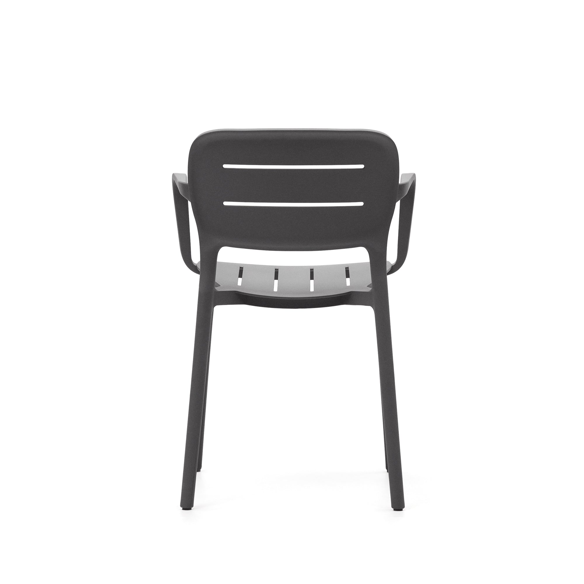 Morella stackable garden chair in grey - Product Image
