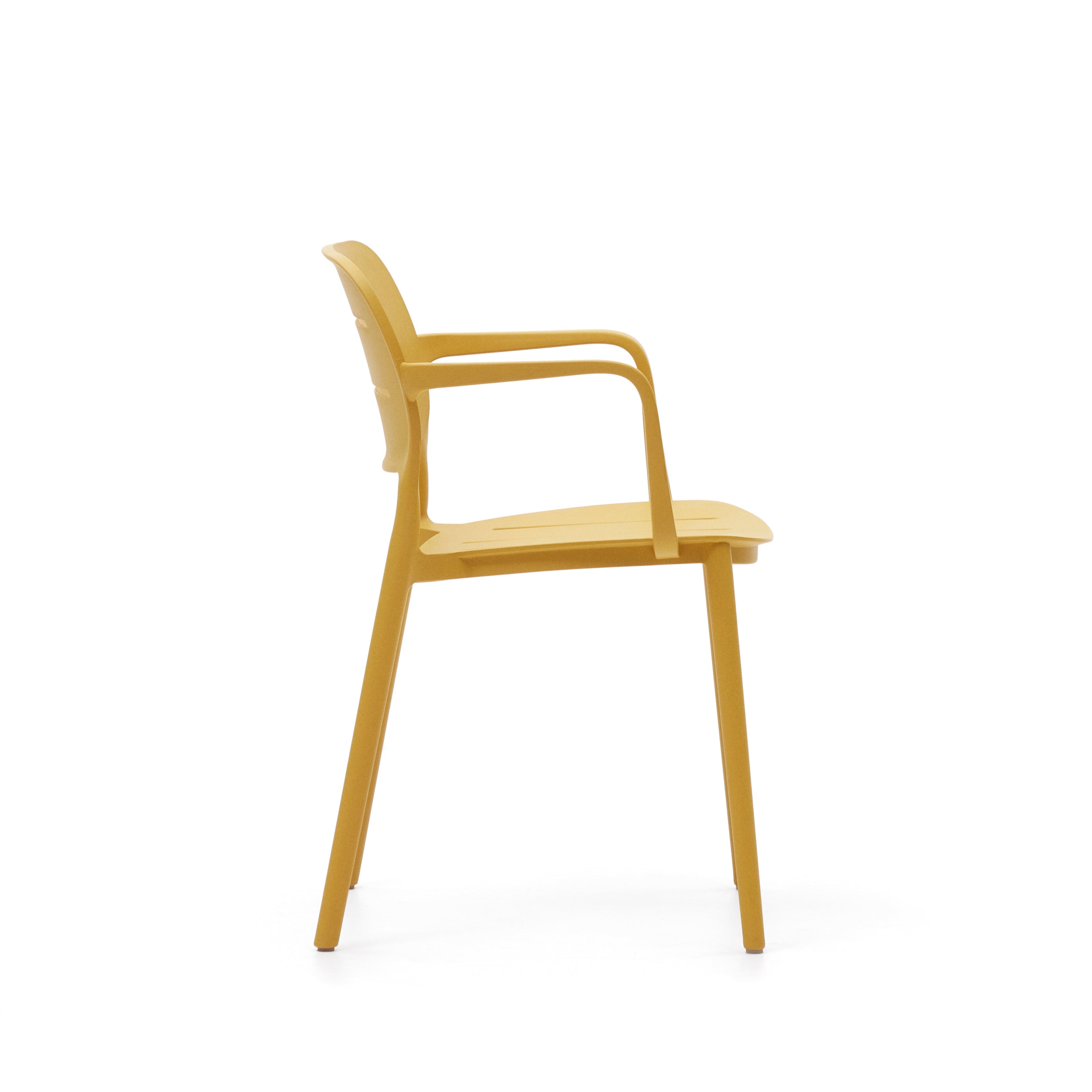 Morella stackable outdoor chair in mustard - Product Image